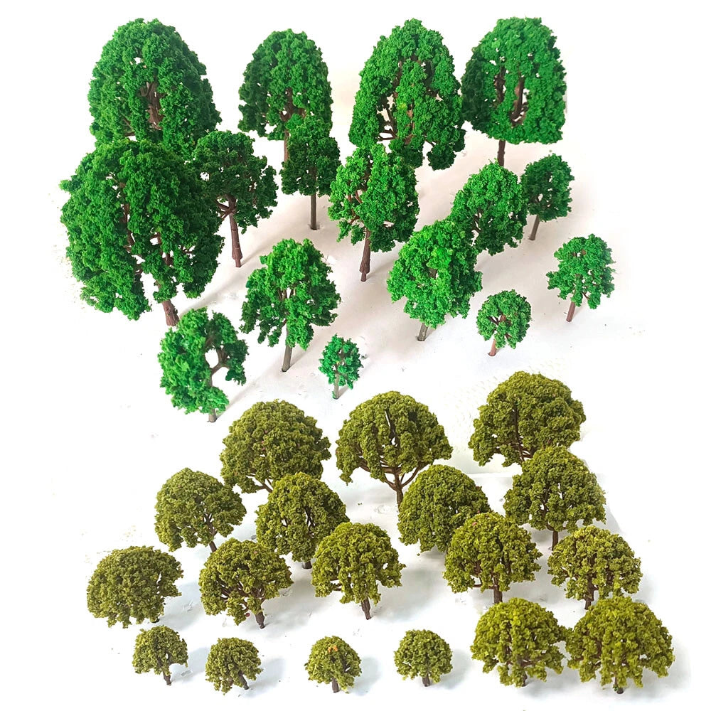 52Pcs Trees for Multiple Models O HO N Scale Railway Wargame