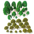 52Pcs Trees for Multiple Models O HO N Scale Railway Wargame