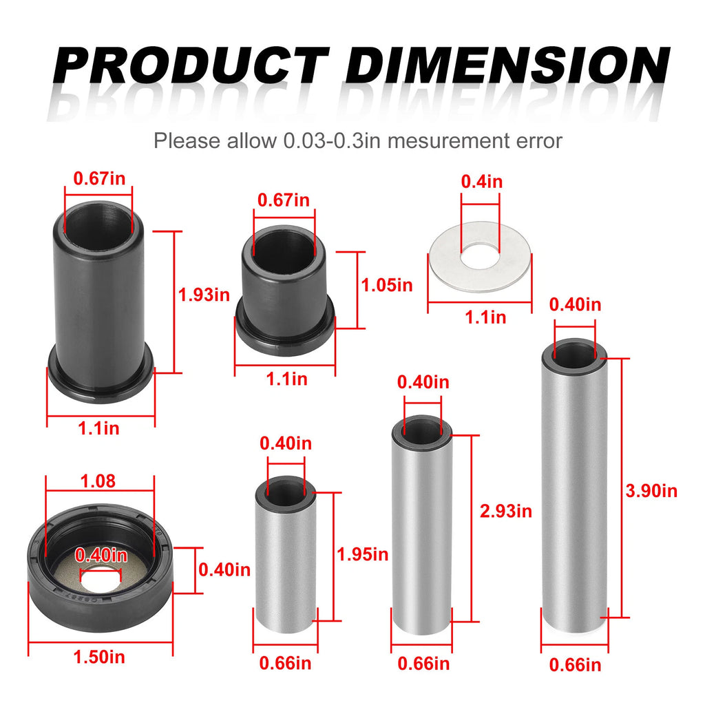 Rear A-Arm Suspension Bushing Kit for Suzuki King Quad 450 LTA450X (2007–2010)