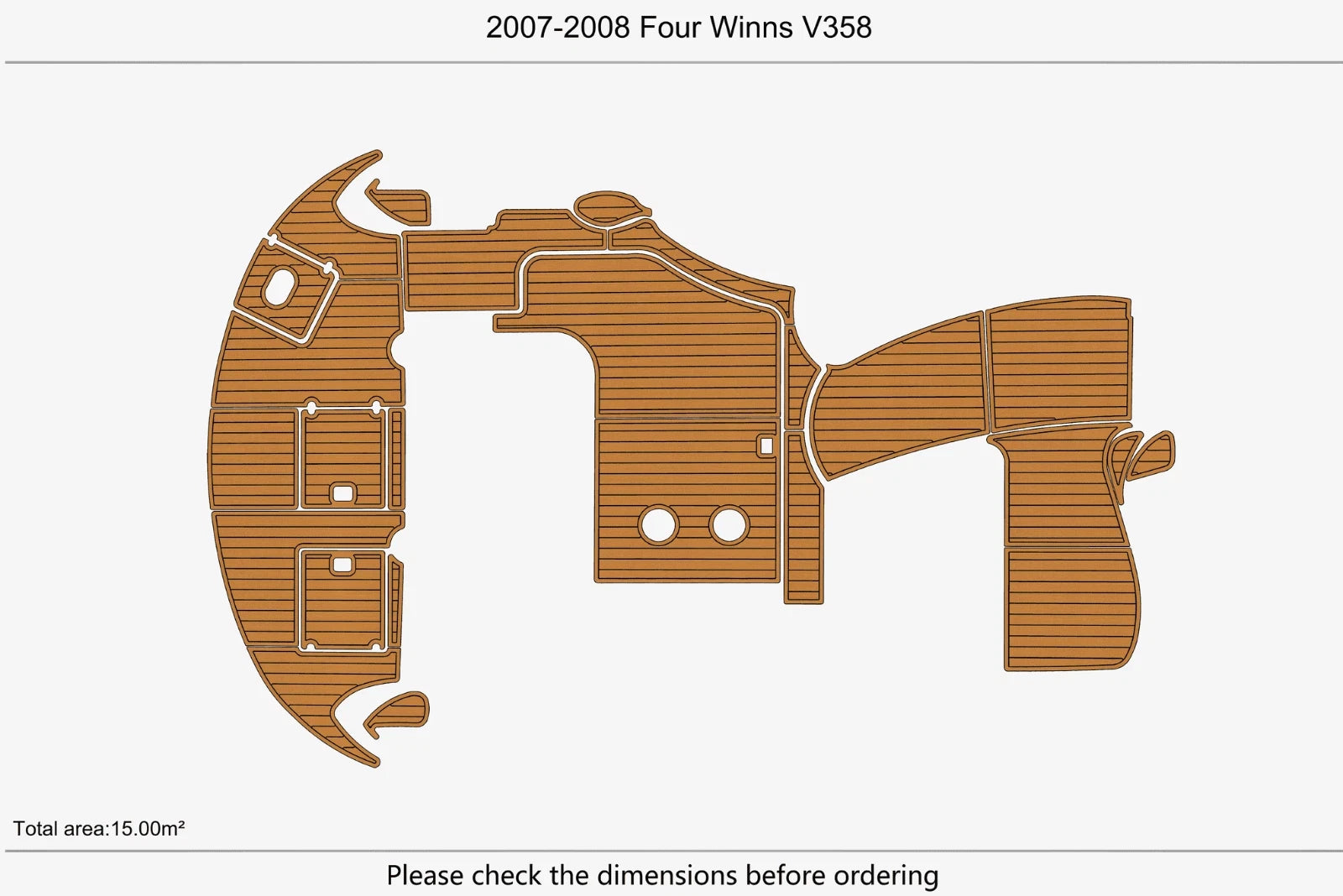 EVA Foam Pads for Four Winns V358 (2007) Cockpit Swim Platform