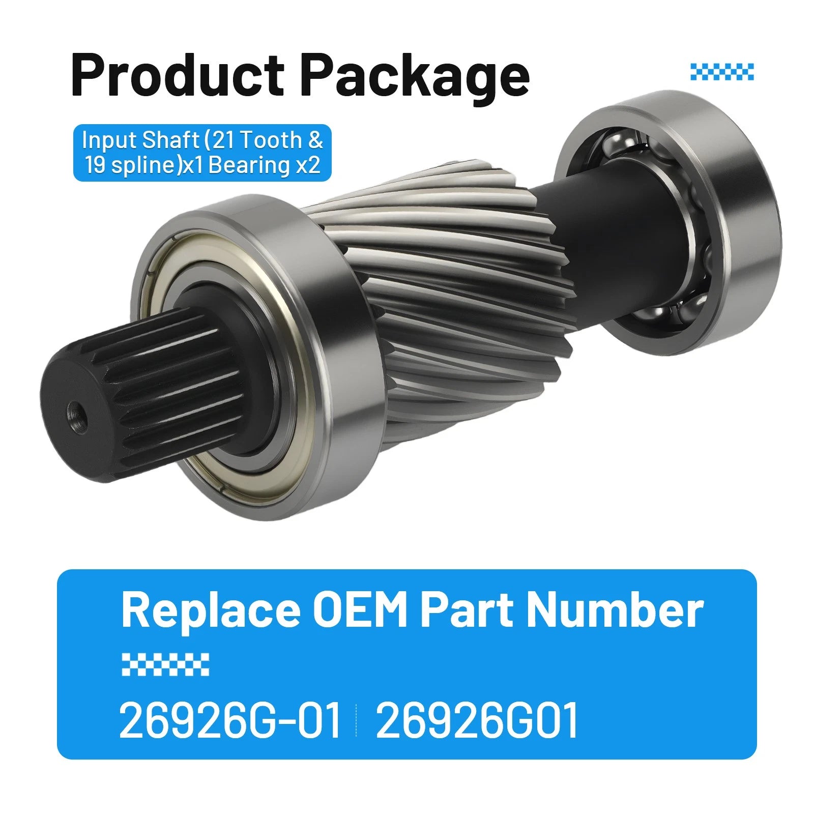 Input Shaft Kit for EZGO TXT Golf Cart (1988–1990, 1994–up) 28095G01 26926G01 612556
