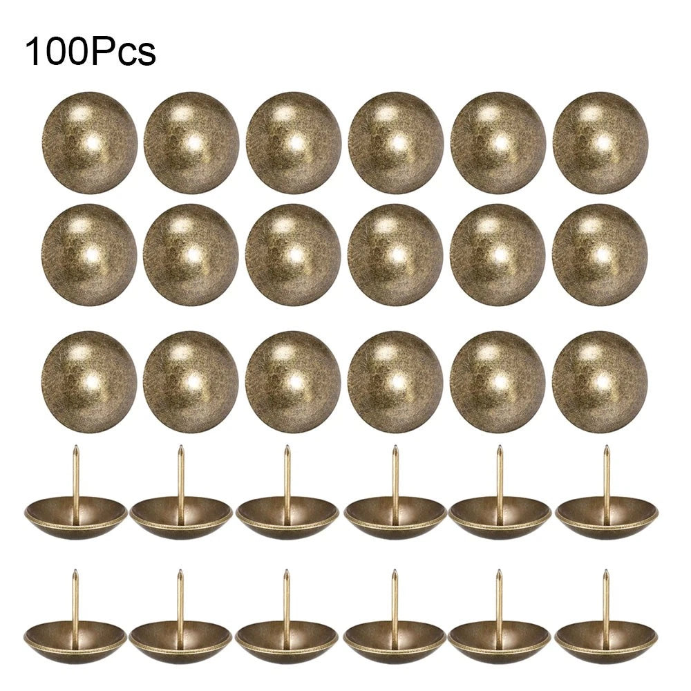 100X Upholstery Nail Tacks for Vintage Furniture Decor