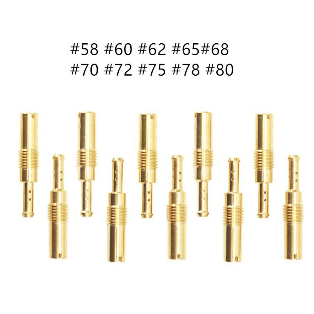 10Pcs Carburetor Slow Jets Pilot Jet Kit N424-21 M60.75mm for PWM (#58-#80)