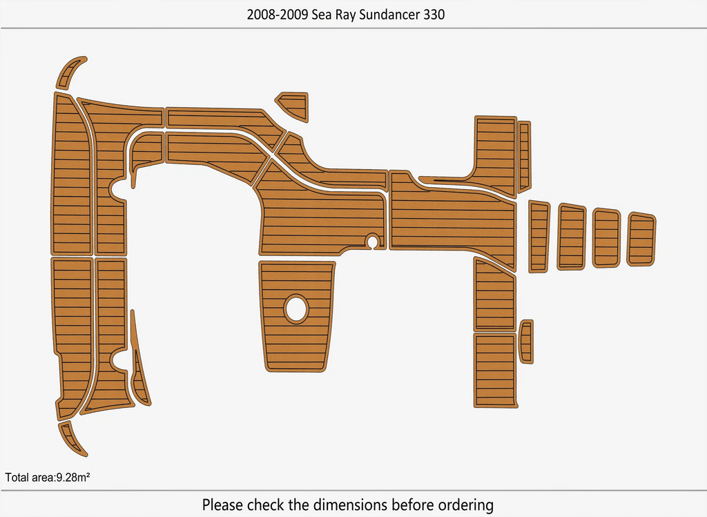 EVA Pad Faux Foam Flooring Mat for Sea Ray Sundancer 330 (2009)