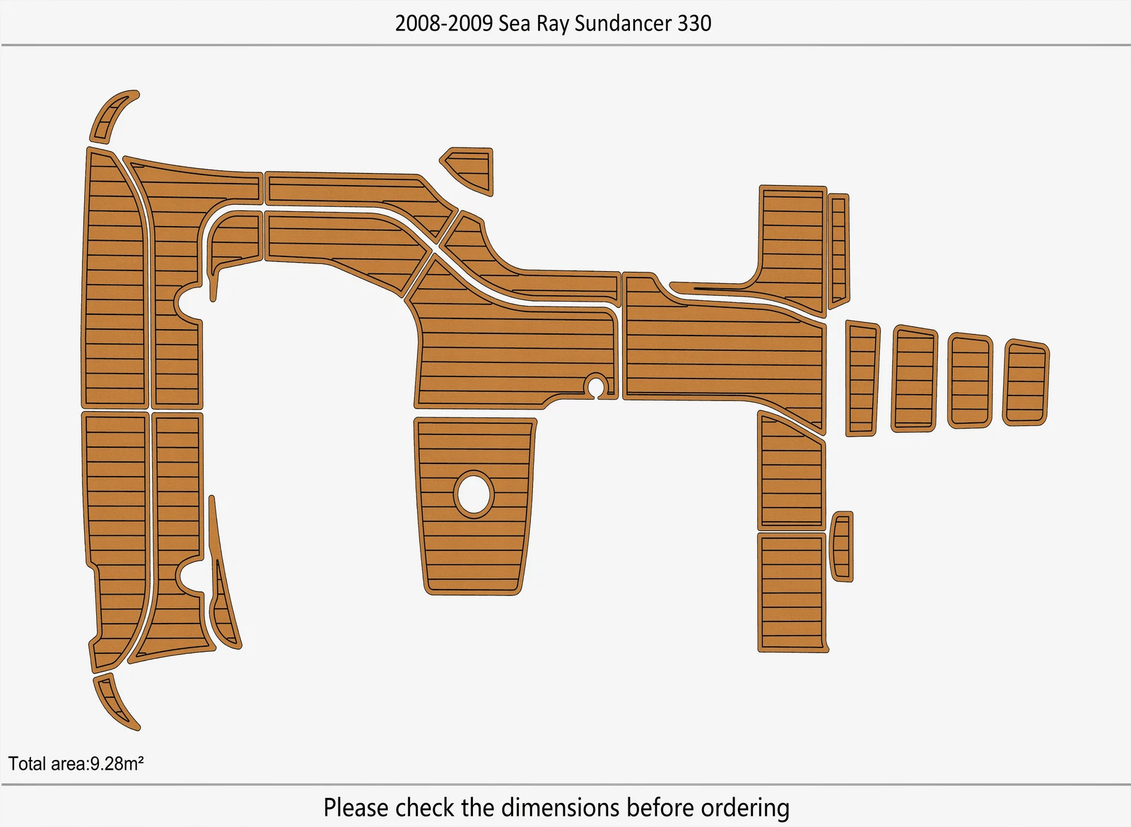 EVA Pad Faux Foam Flooring Mat for Sea Ray Sundancer 330 (2009)