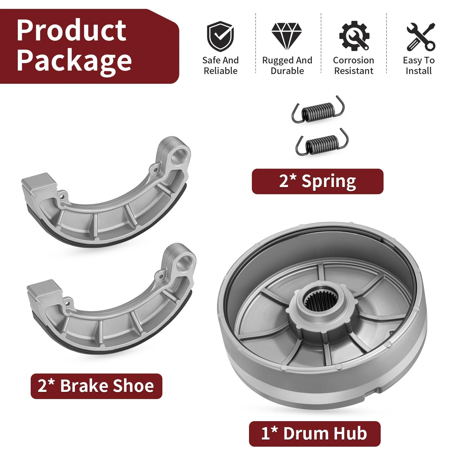 Rear Brake Drum Hub 43620-HN5-M00 for Honda Rancher 350 400 450 (2000–2006)