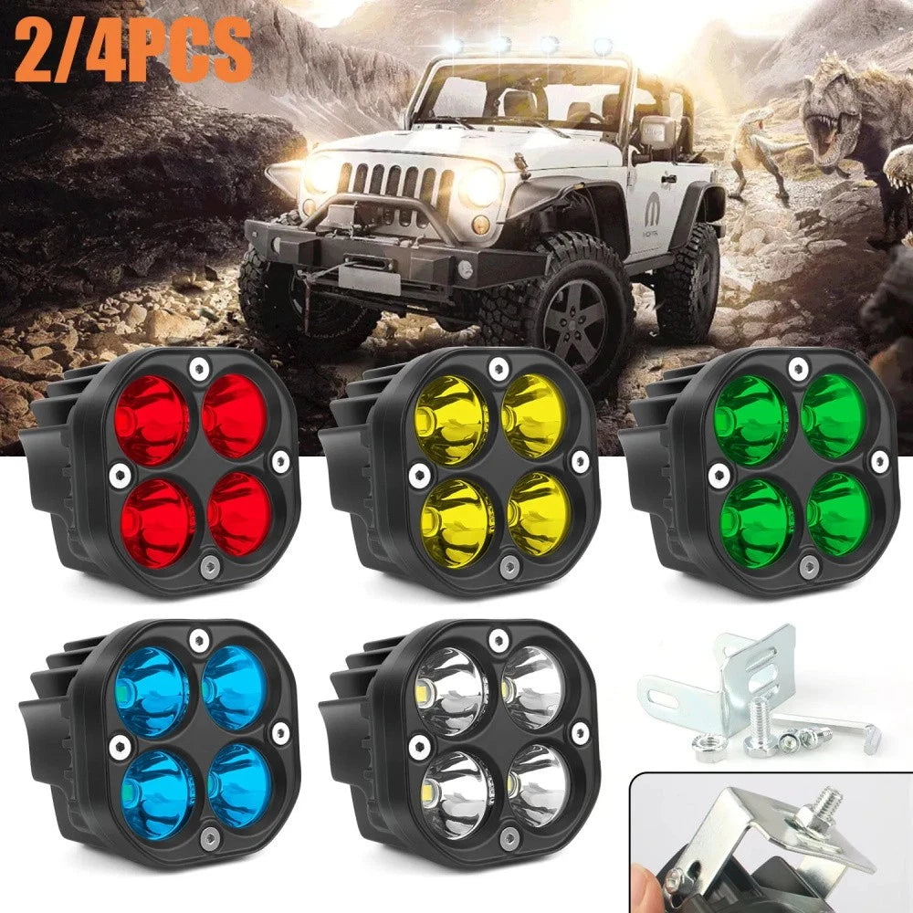 2X 3-Inch LED Cube Pods Work Light for ATV (Universal)
