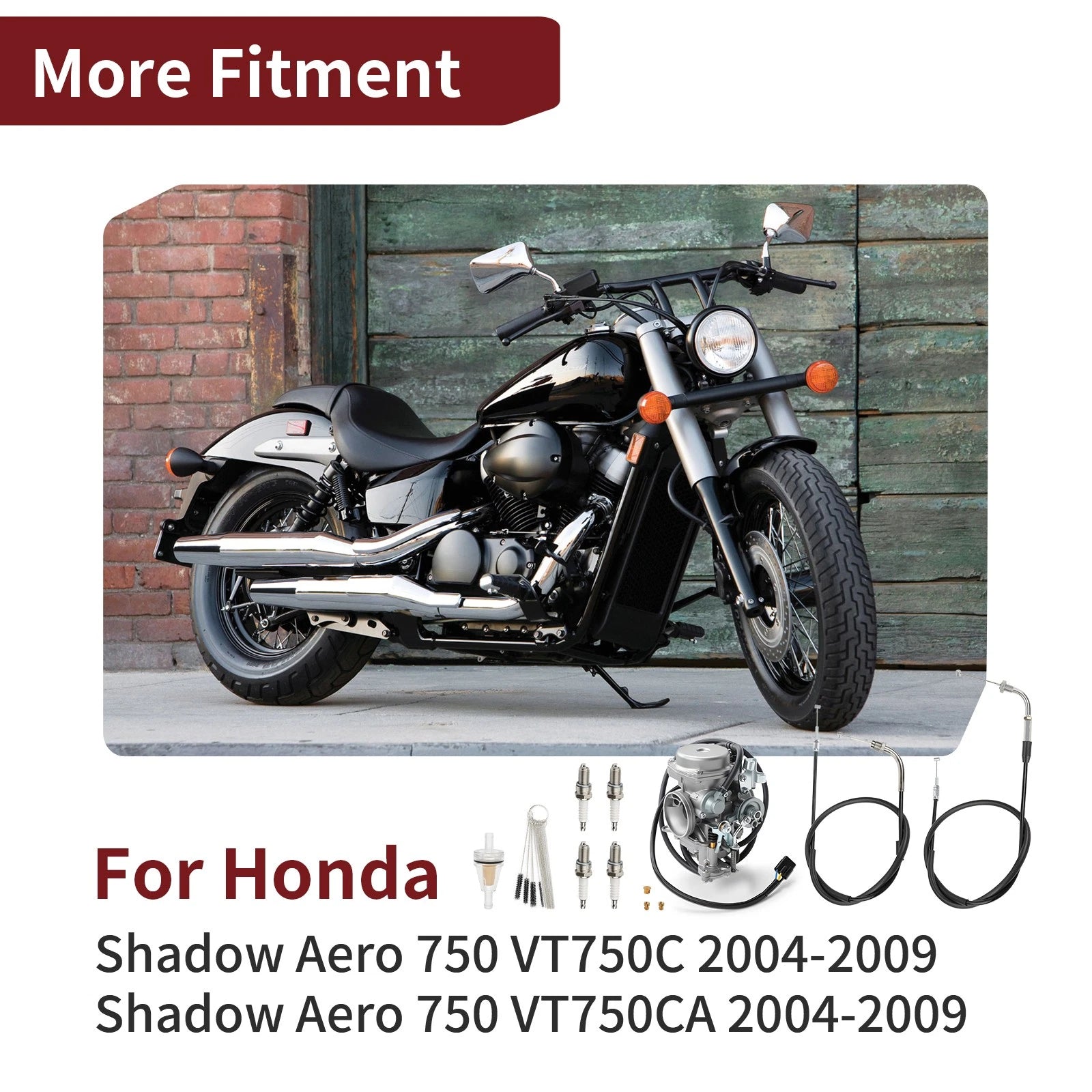 Carburetor Assembly for Honda Shadow Aero 750 VT750C (2004–2009) w/ Throttle Cable