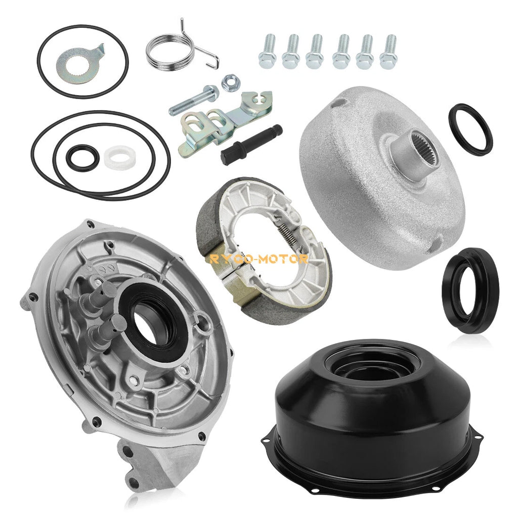 Set of 4 Rear Brake Plate Drum Hub Cover Shoes for Honda Rancher 420 (2007–2013)