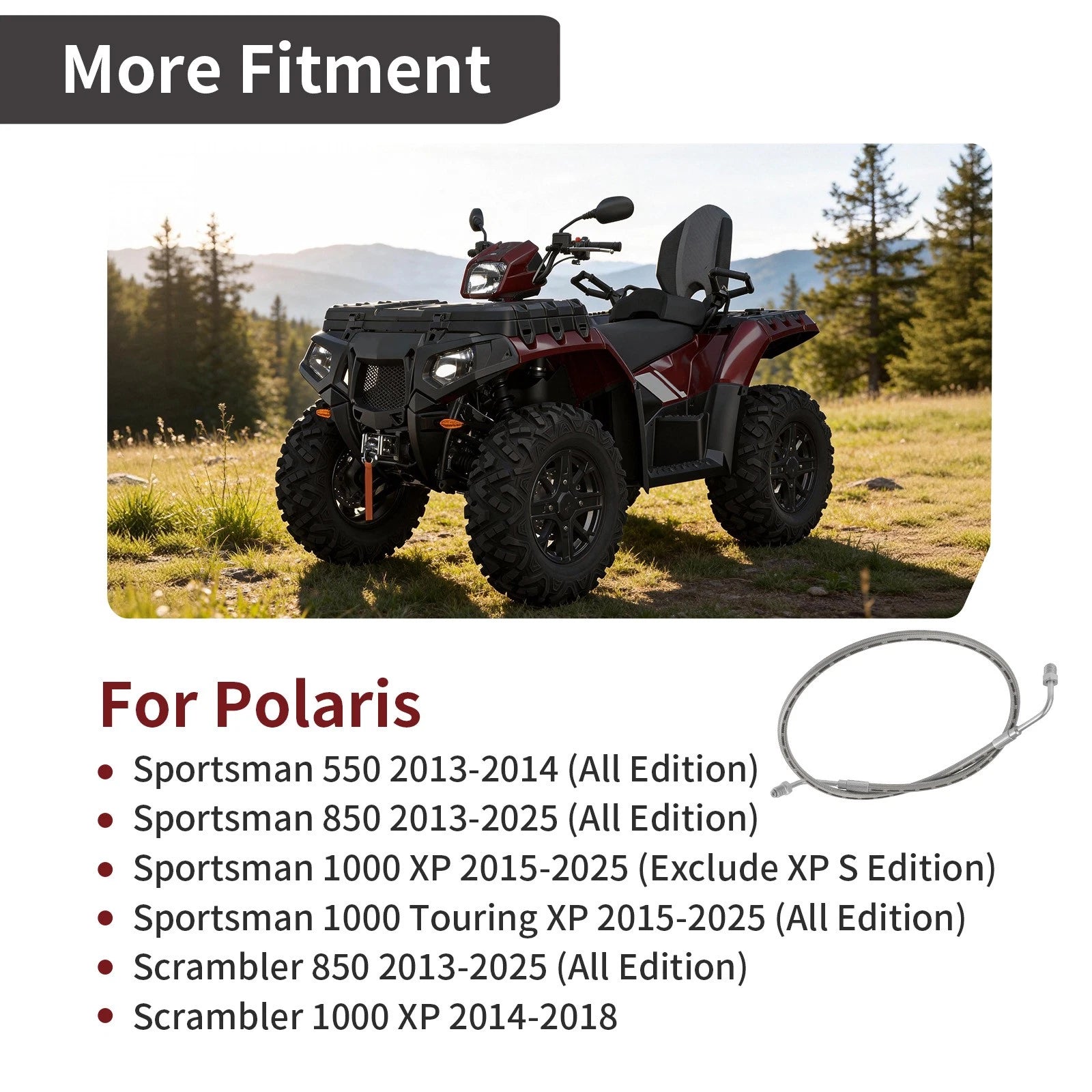Rear Brake Line 1911669 for Polaris Sportsman 850 SP XP Scrambler (2013–2025)