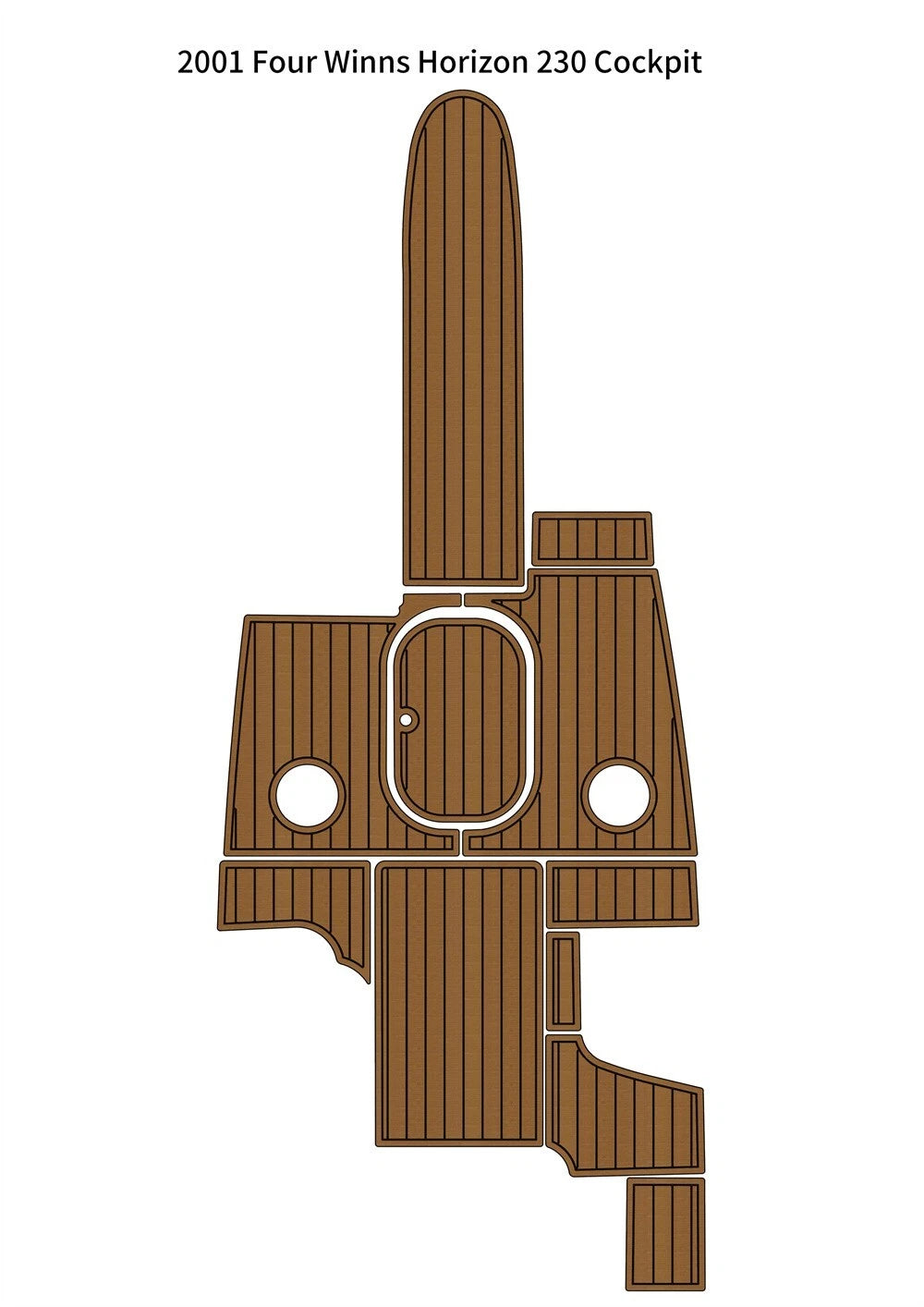 EVA Foam Faux Teak Deck Floor Pad Mat for Four Winns Horizon 230 (2001)