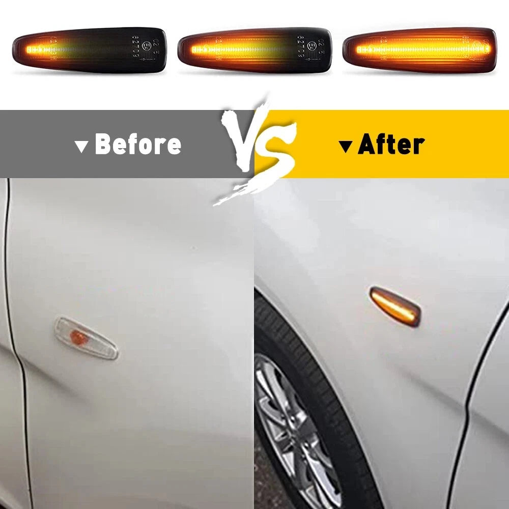 2Pcs Front Fender Side Marker Indicator Lights for Mitsubishi Triton (2015–2018)
