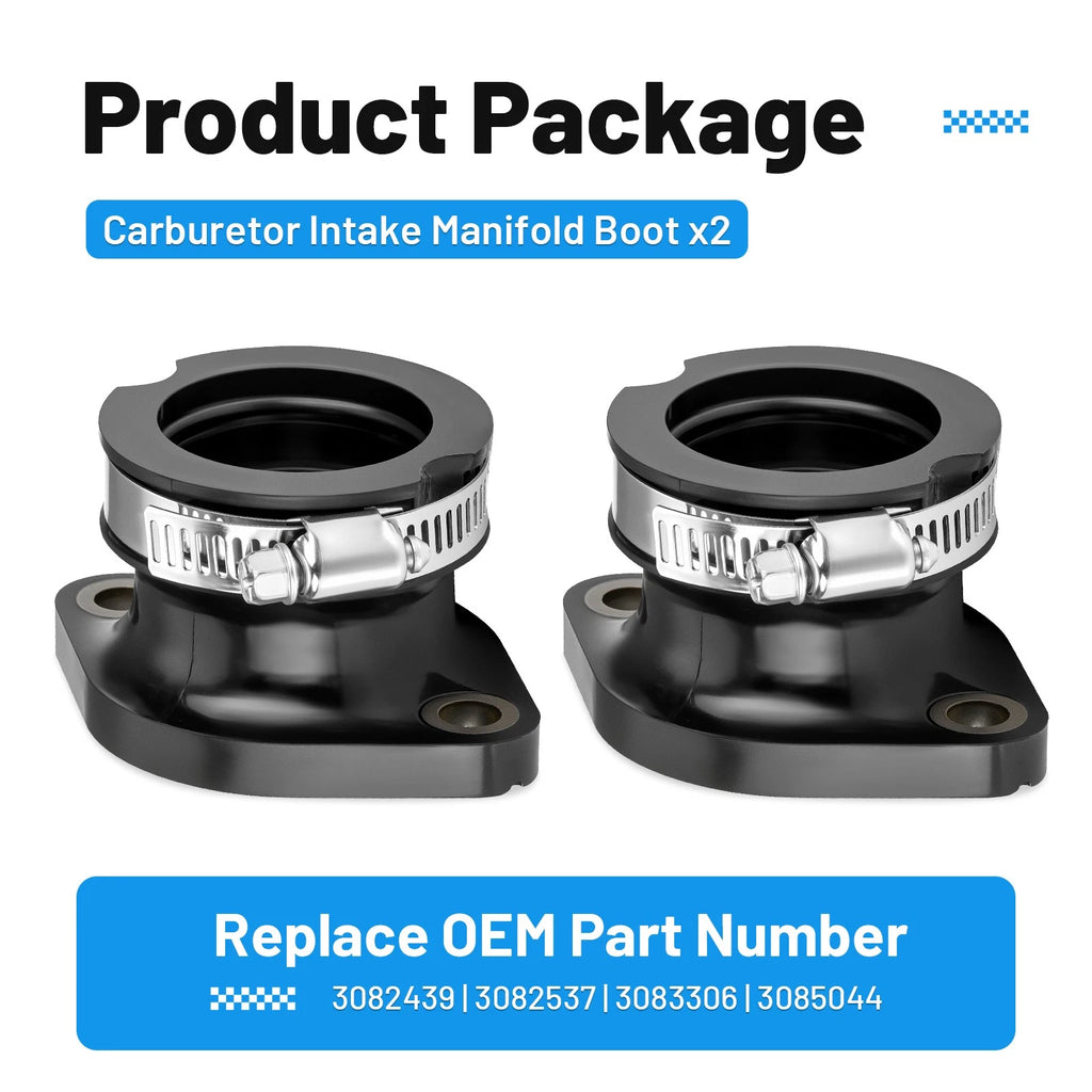 2X Carburetor Mounting Flange for Polaris Sport (1987–1988, 1992–1999)