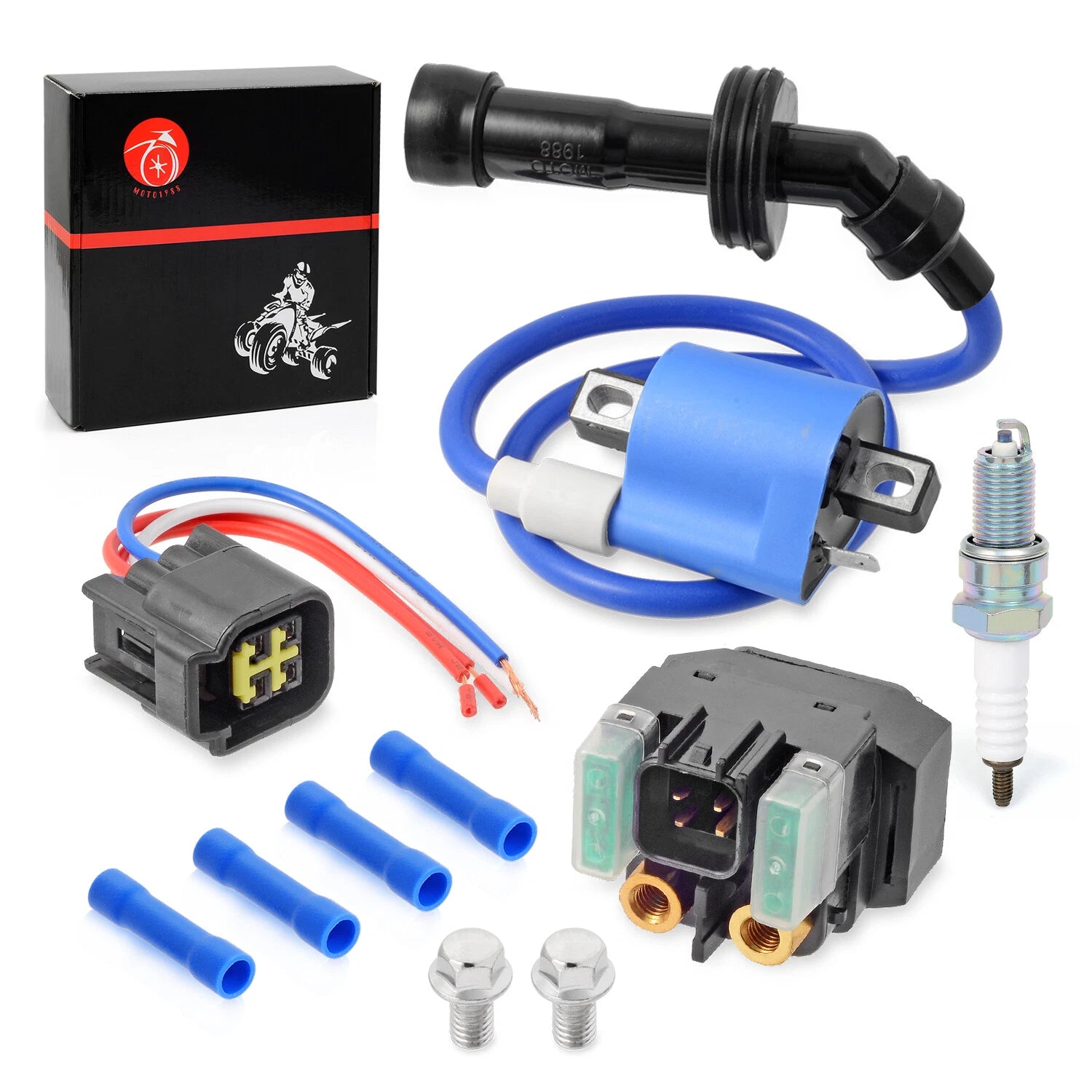Starter Relay Solenoid & Ignition Coil for Yamaha YXR660F Rhino 660 (2004–2007)