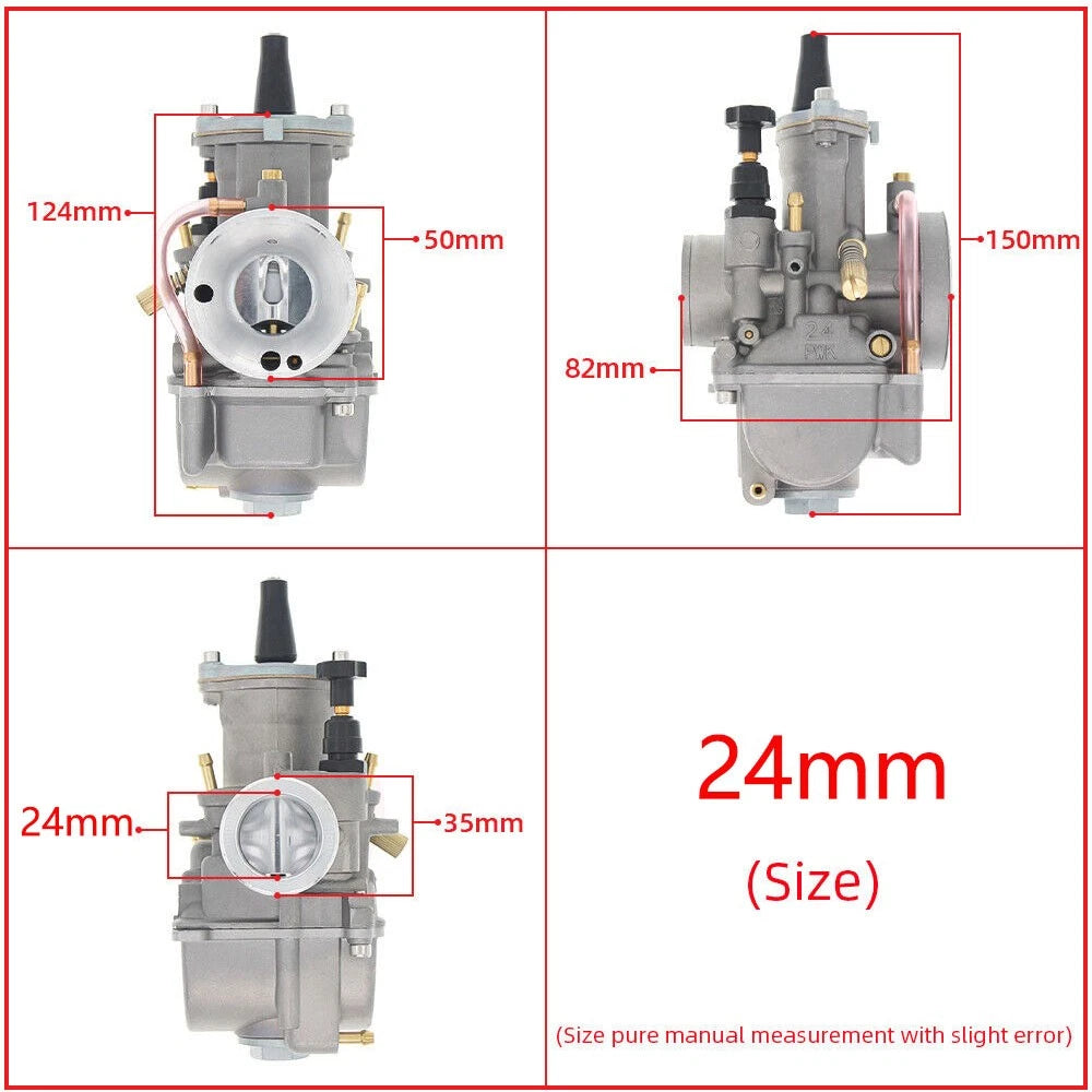 24mm Carburetor for PWK24 Keihin KOSO OKO ATV Go Kart (Fitment Specific)