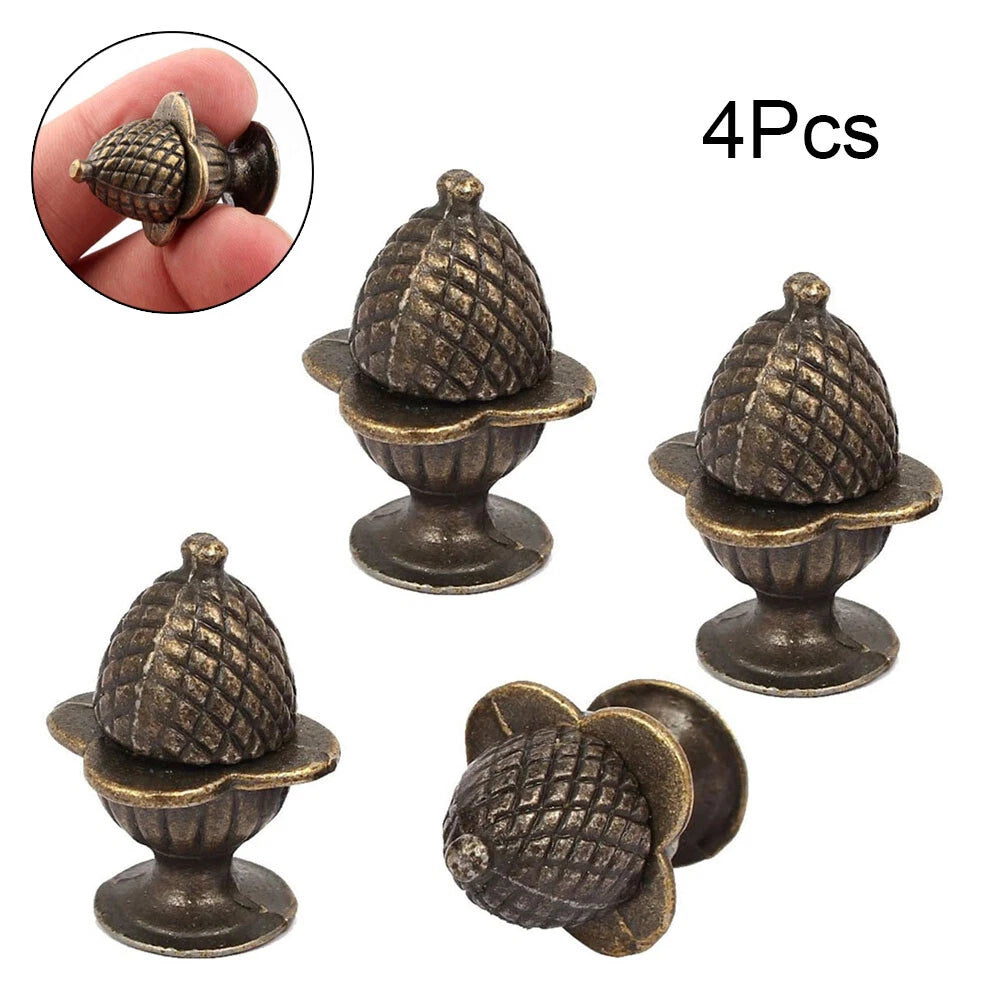 Set of 4 Vintage Strawberry Drawer Knob Pulls 30mm for Cabinet Jewelry Box