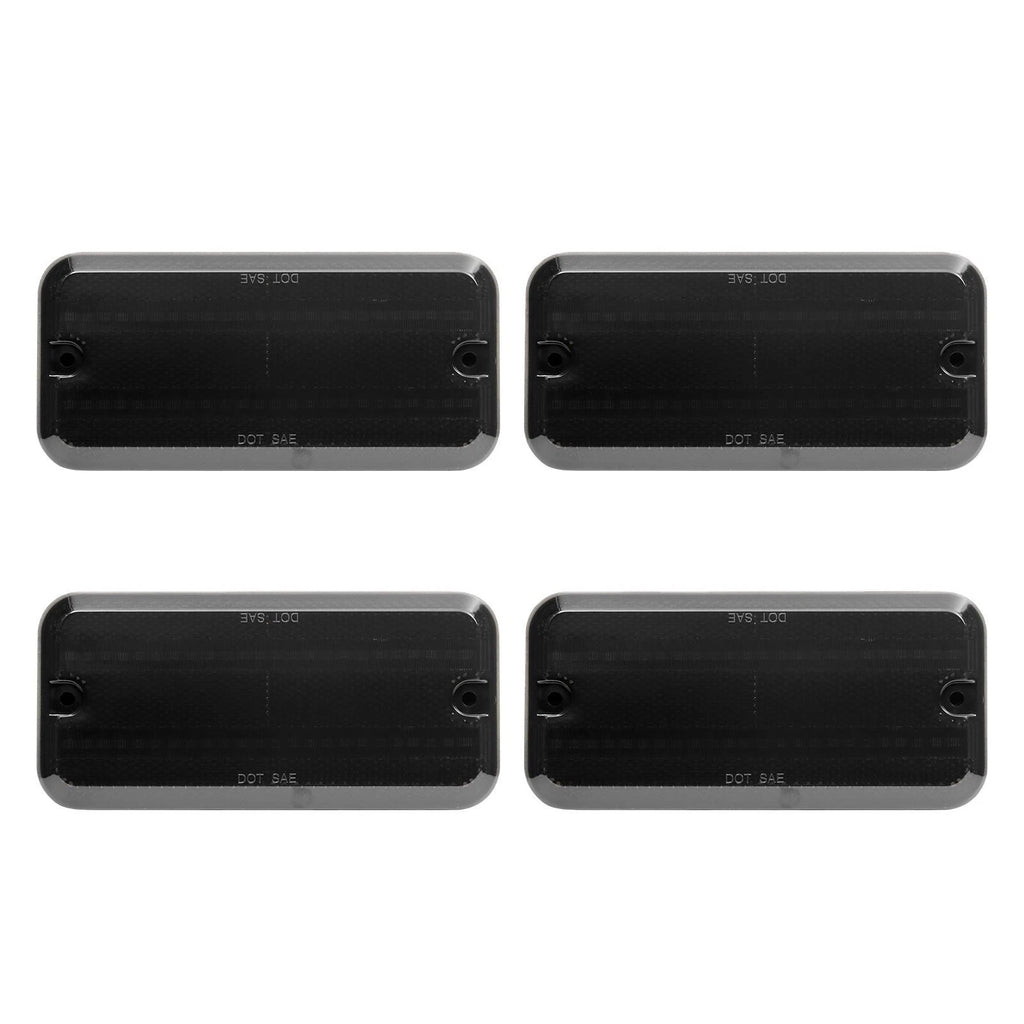Set of 4 Smoke White LED Side Marker Lights for Chevy G10 G20 GMC G1500 G2500 (1985–1995)
