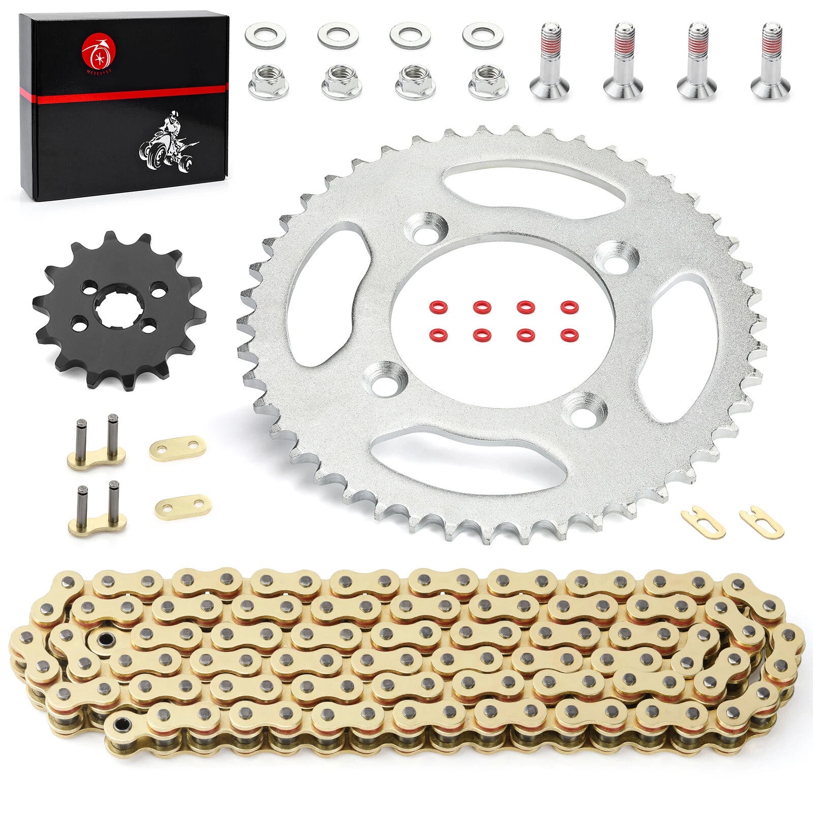 Sprocket Chain Set 14/46 Tooth 420 X-Ring for Honda XR80R CRF80F (2000–2009)