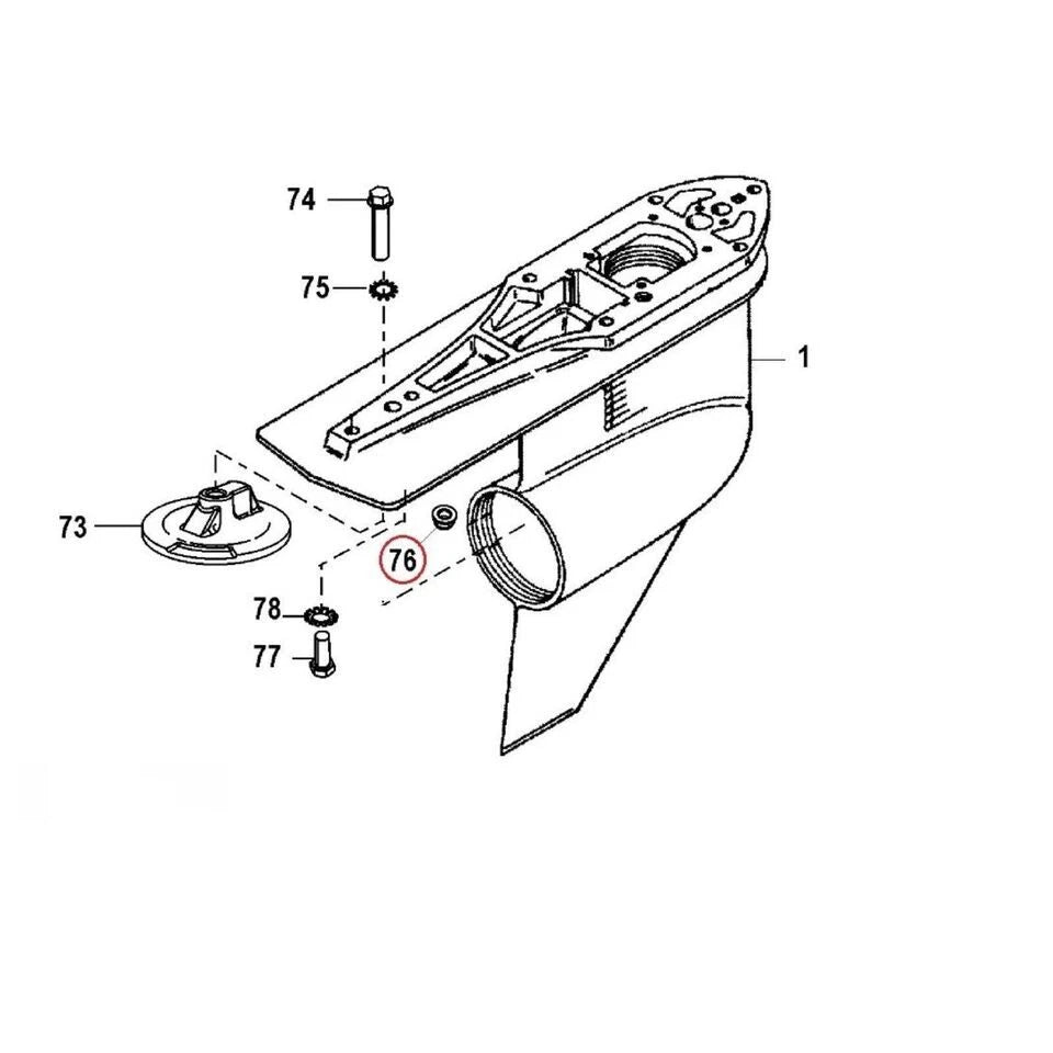 Lower Gear Casing Mounting Nut for MerCruiser Alpha One Gen II (11-817618, 11-859135)