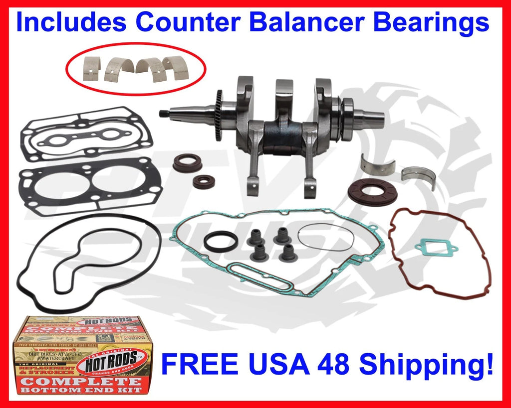 Crankshaft Bottom End Rebuild Kit & C-Bal Bearings for Polaris Sportsman 700 (2002–2009)
