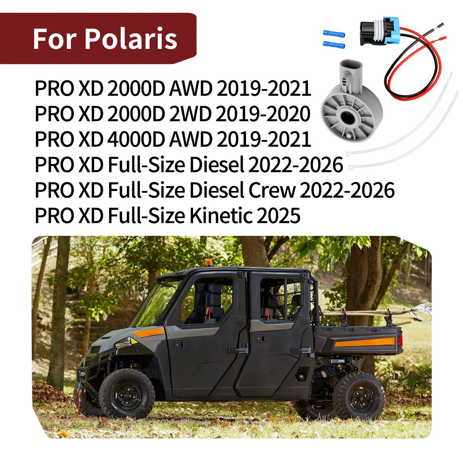 Gear Position Sensor w/ Harness for Polaris PRO XD 2000D 4000D (2019–2021)