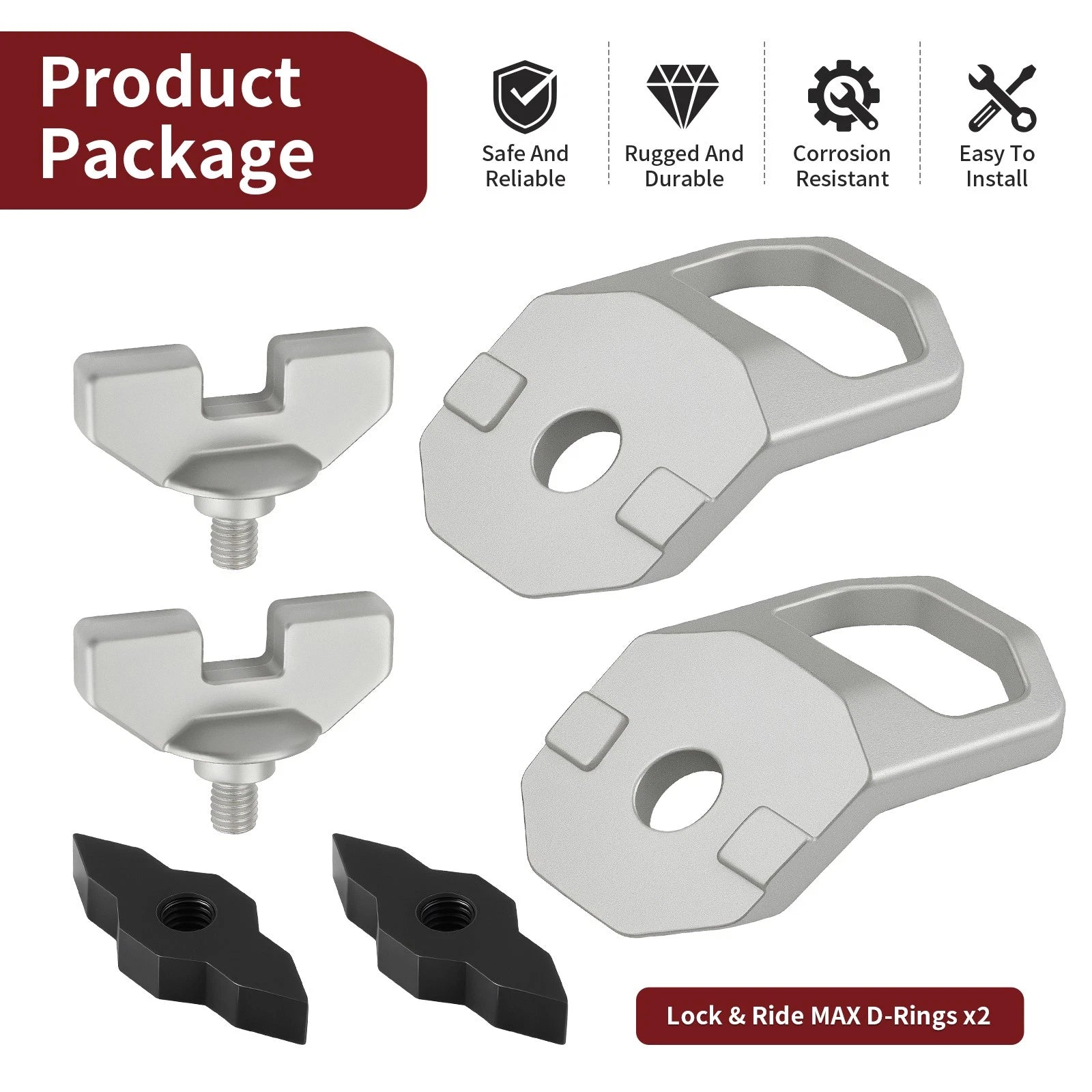 Lock Ride MAX D-Ring 2889620 for Polaris Xpedition XP ADV 5 Ranger XD 1500 (2024-2025)