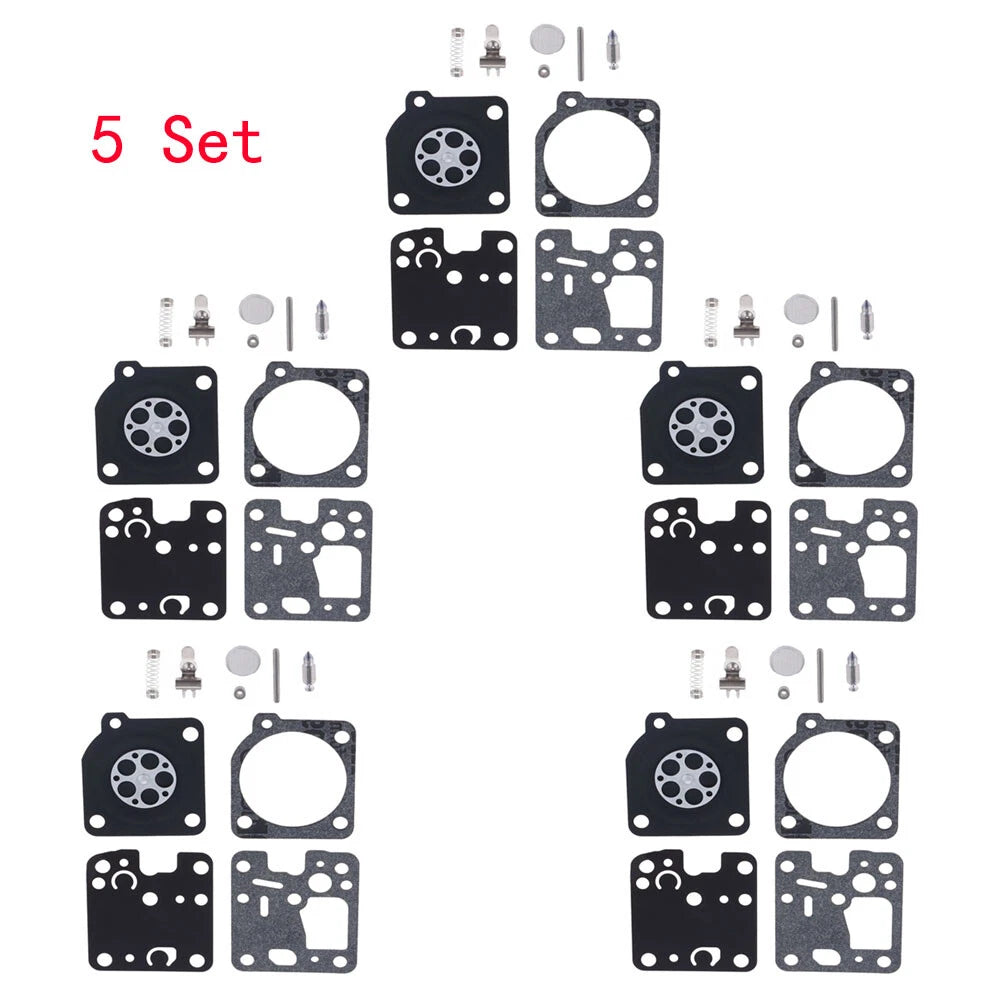 Set of 5 Carburetor Repair Kits for ECHO PB230 PB231 SRM230 SRM231 GT-200 ZAMA RB-107
