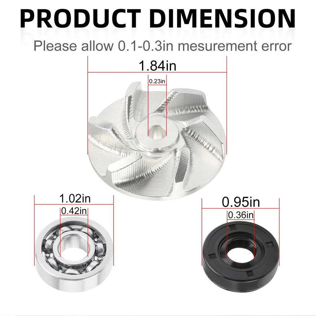 Water Pump Impeller Gasket Bearing Seal Kit for Polaris Xplorer 400 (1995–2002)