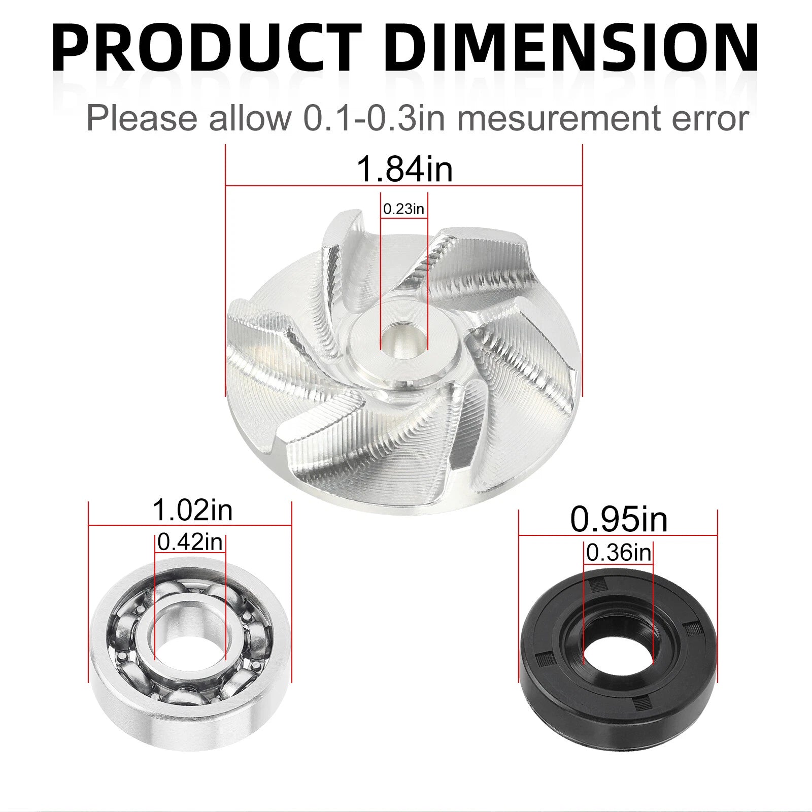 Water Pump Impeller Gasket Bearing Seal Kit for Polaris Xplorer 400 (1995–2002)