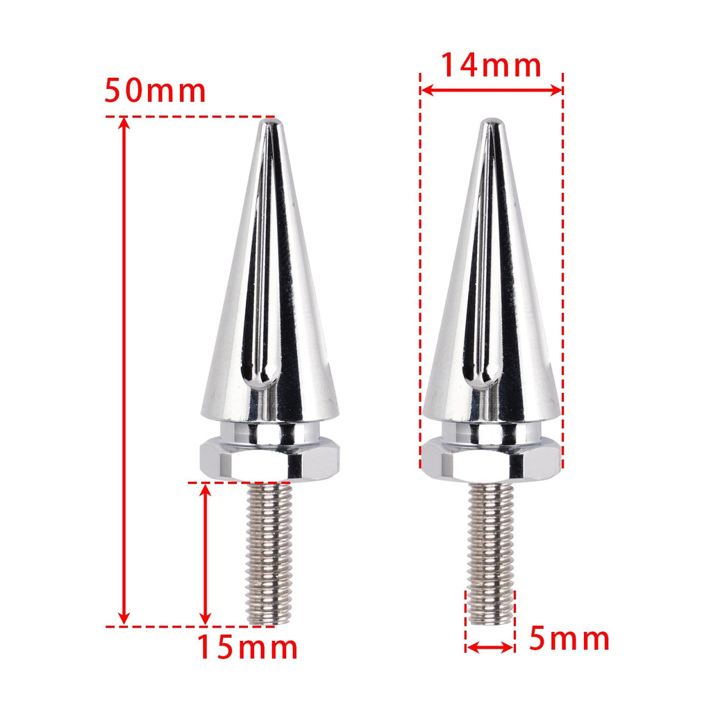 Set of 4 Silver Spike Windshield Fairing Bolts for Harley Touring Road Glide (2015–2025)