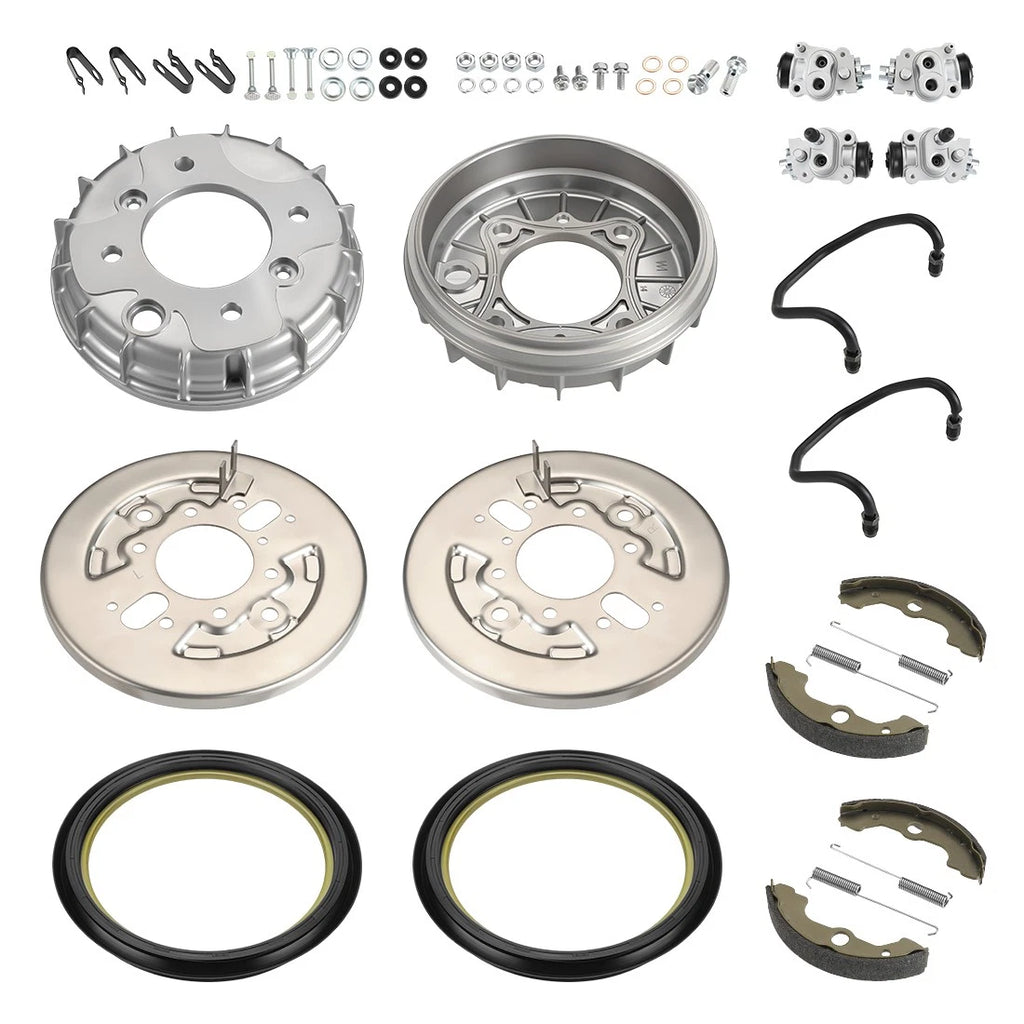 Front Brake Drum Hub Plate Shoes Kit for Honda FourTrax 300 TRX300FW (1995–2000)