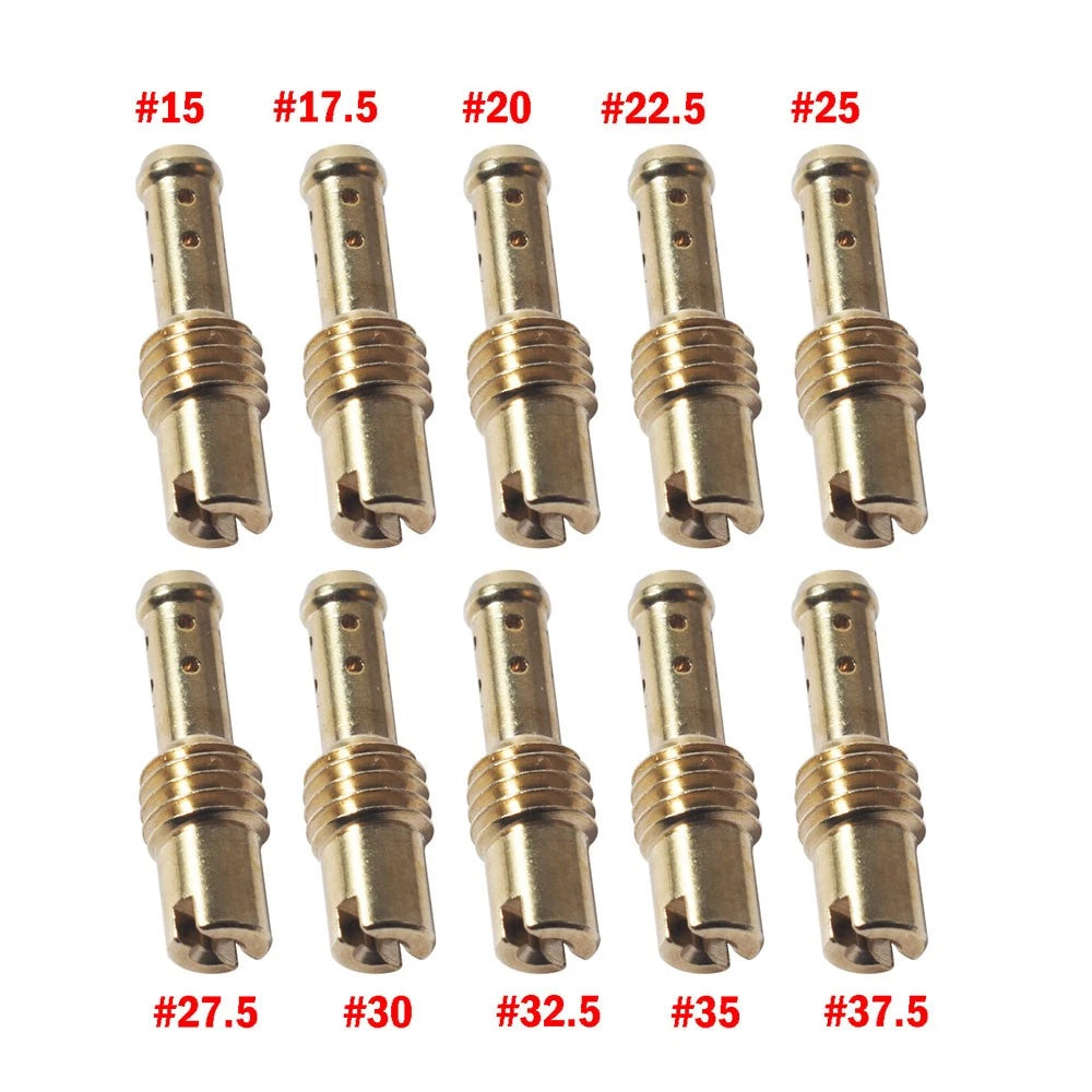 10Pcs Carburetor Main & Pilot Jets Kit for Mikuni TM TMX VM VM22