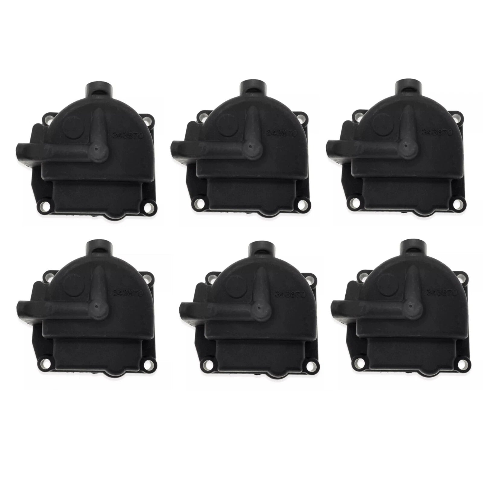 Set of 6 Carburetor Float Bowl Chambers for Johnson Evinrude (433000, 766418, 343870)