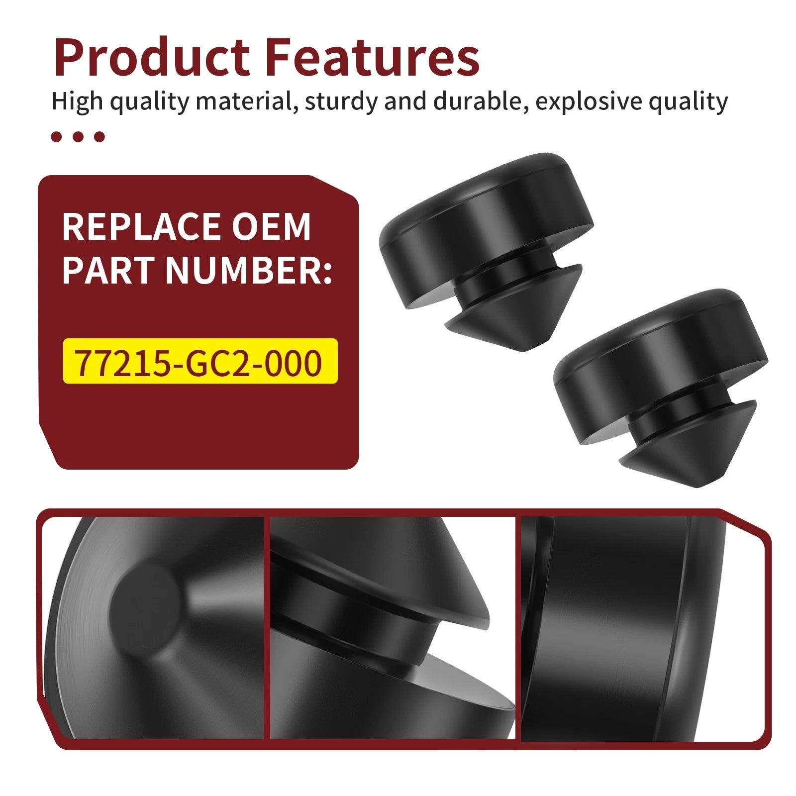 Rubber Cushion for Honda ZB50 CB50R CBR1000F CRF230M (Part No. 77215-GC2-000)