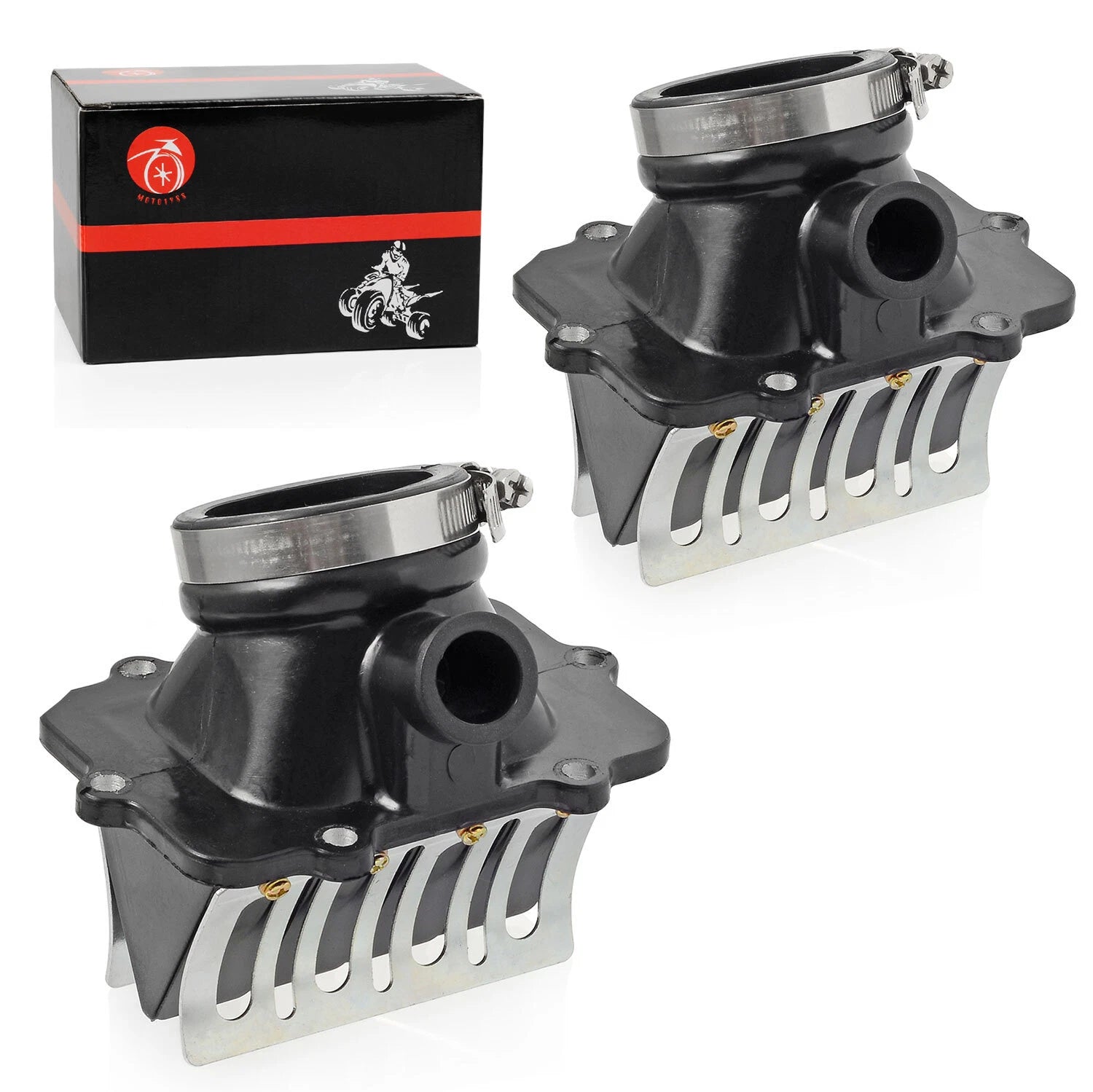 2X Carb Flange Intake Socket Reed Valve for Ski-Doo Legend 700 800 (1999–2004)