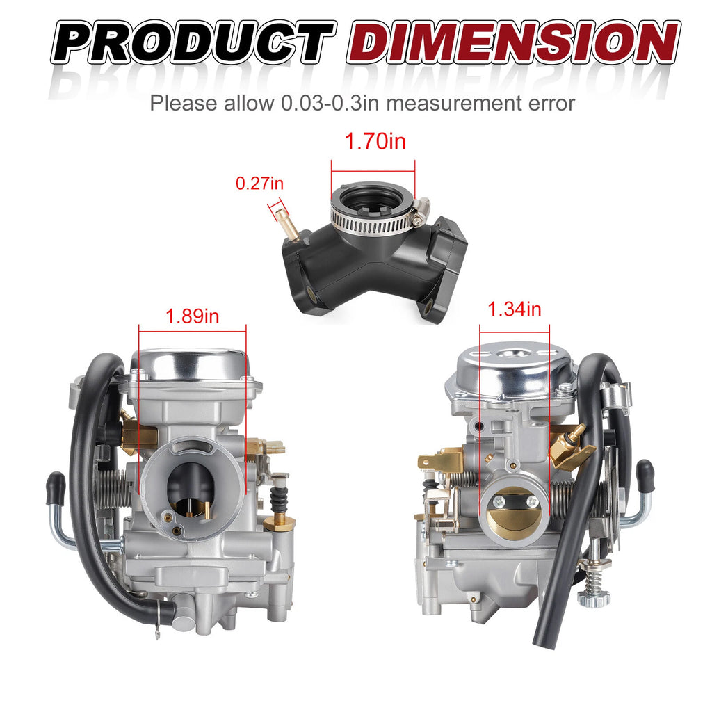 Carburetor with Intake Manifold for Yamaha XV250 V-Star Virago 250 (1996–2007)