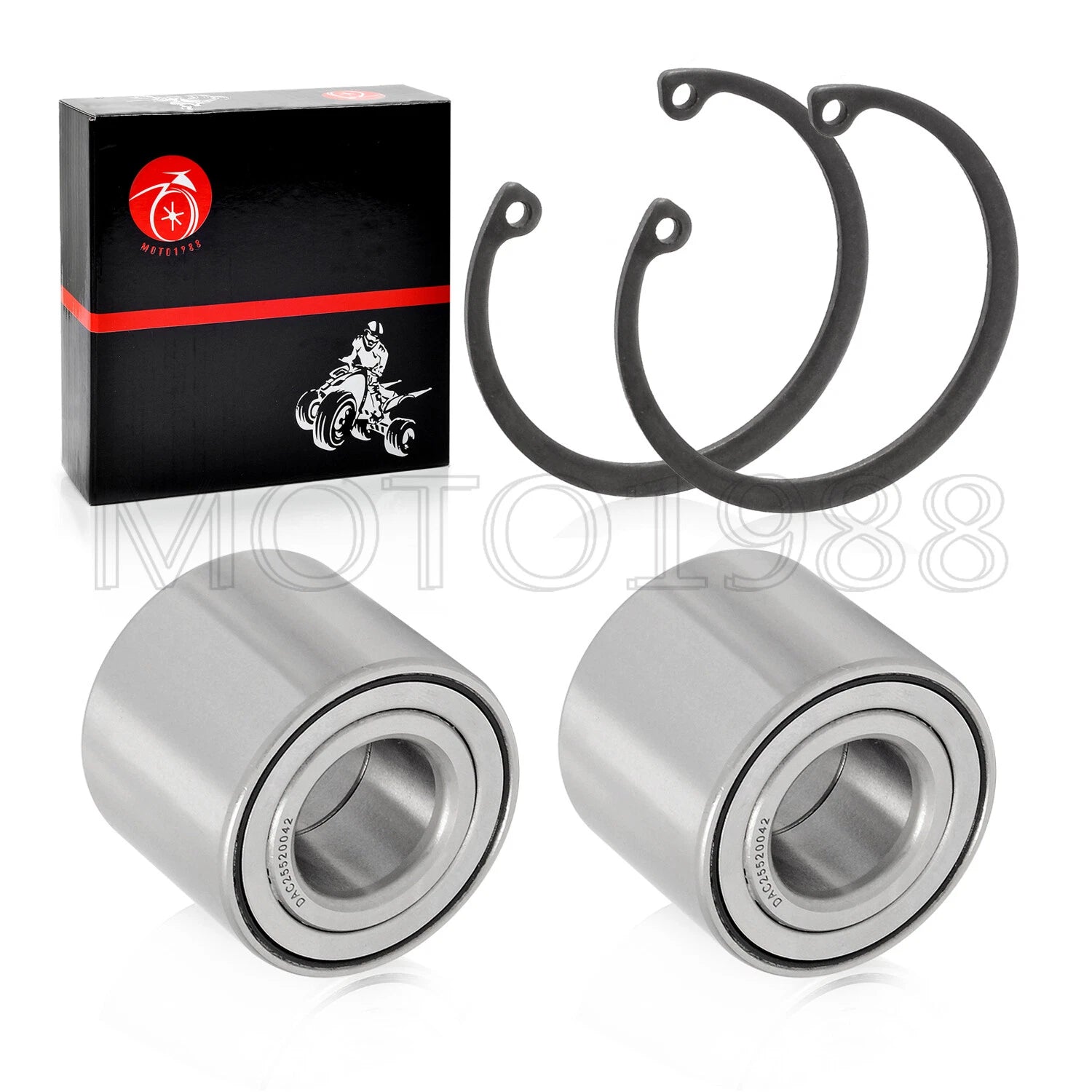 Set of 2 Rear Brake Hub Wheel Bearings for Kawasaki Brute Force 650 750 Teryx 750