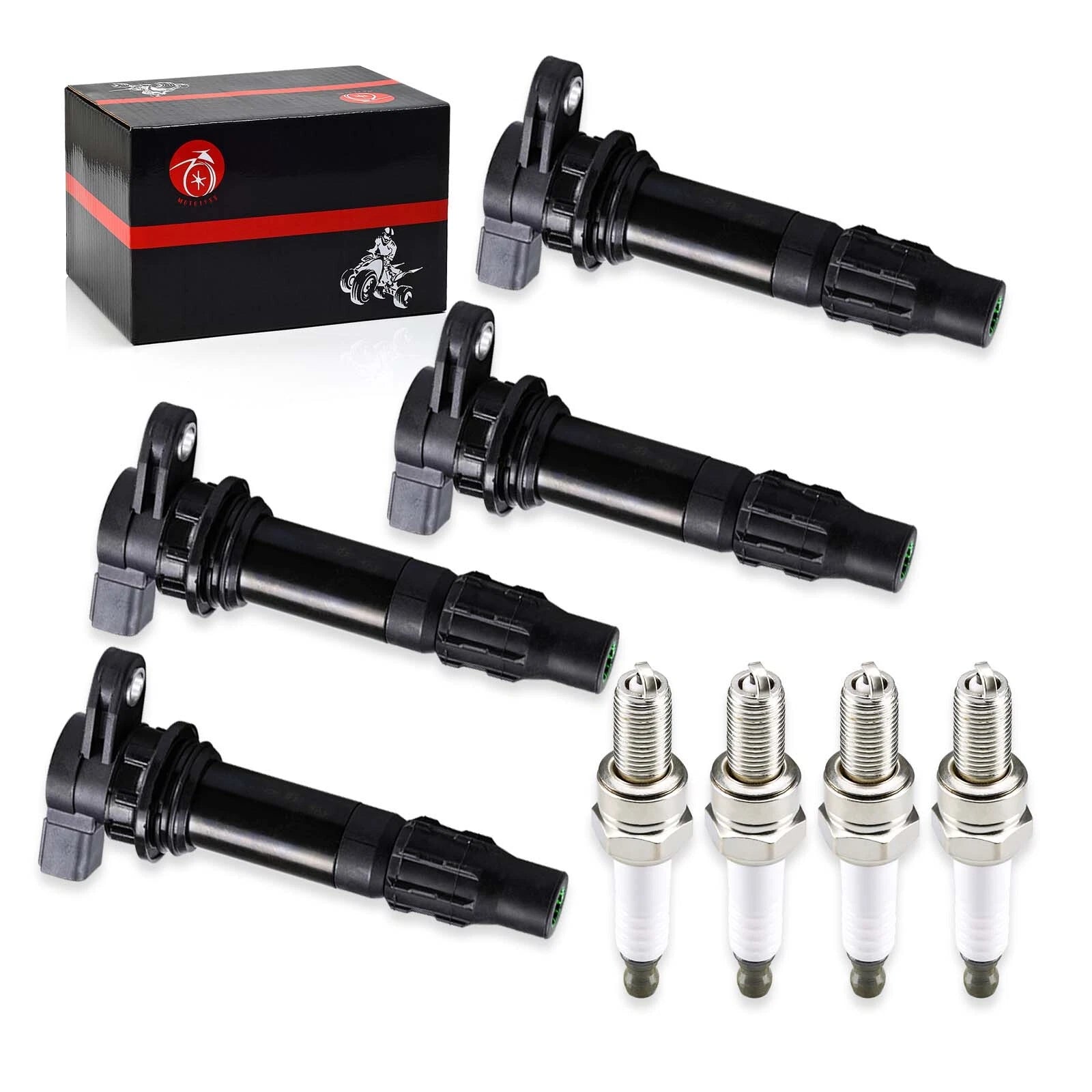 Set of 4 Ignition Coils for Yamaha (6B6-82310-00-00, 6D3-82310-01-00, 6D3-82310-00-00)