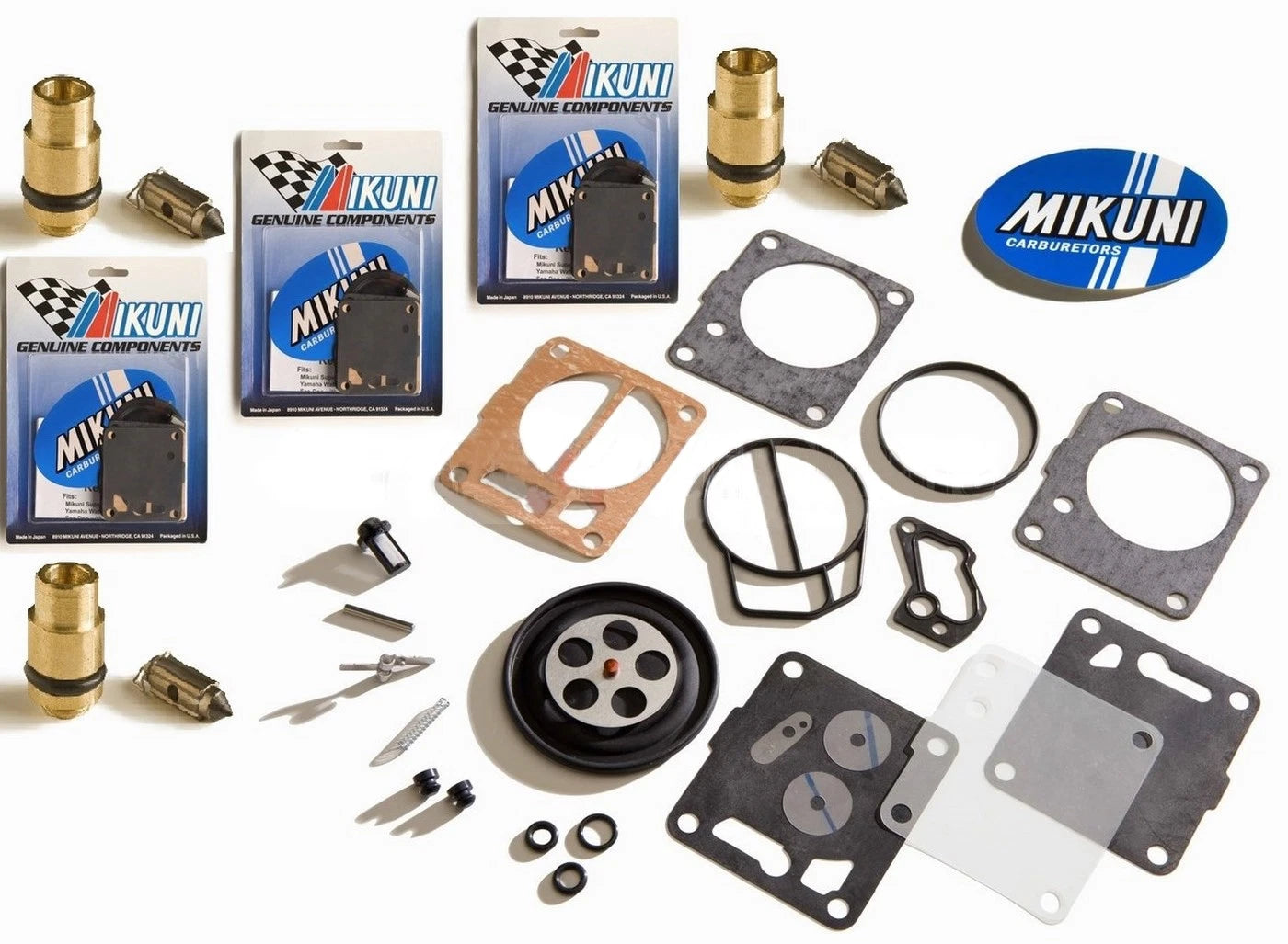 Mikuni Triple Carb Rebuild Kit & Needle Seat for Yamaha Wave Venture 1100 (1997)