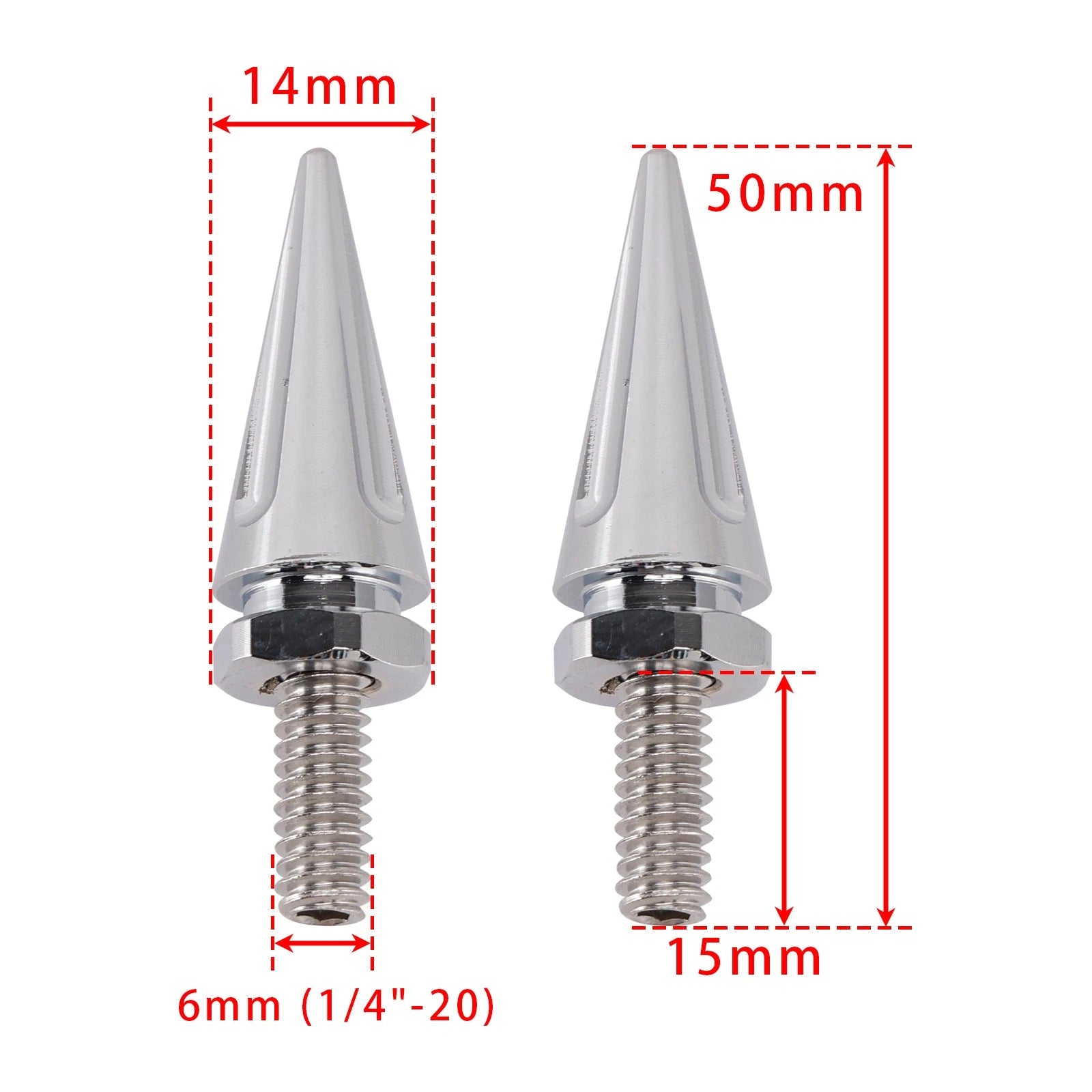 3X Silver Spike Windshield Bolts for Street Glide Electra Glide Touring (1996–2013)
