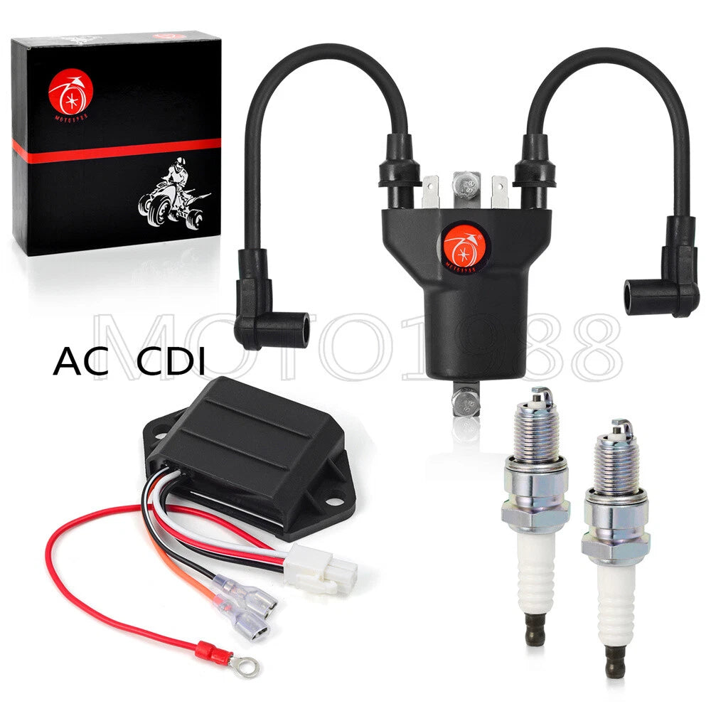 Ignition Coil & Spark Plugs for EZGO Golf Cart 4 Cycle Gas (1991–2002)