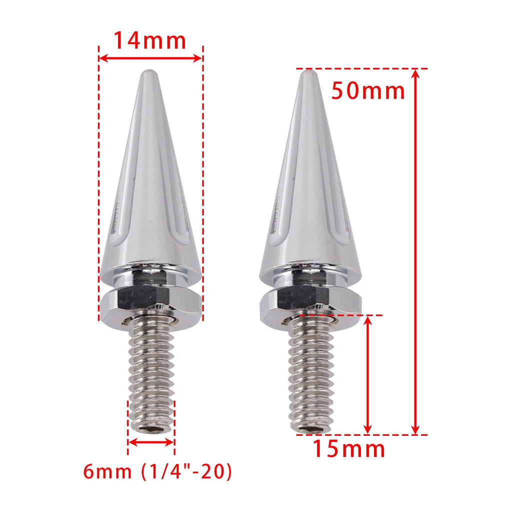 3X Silver Spike Windshield Bolts for Street Glide Electra Glide Touring (2014–2025)