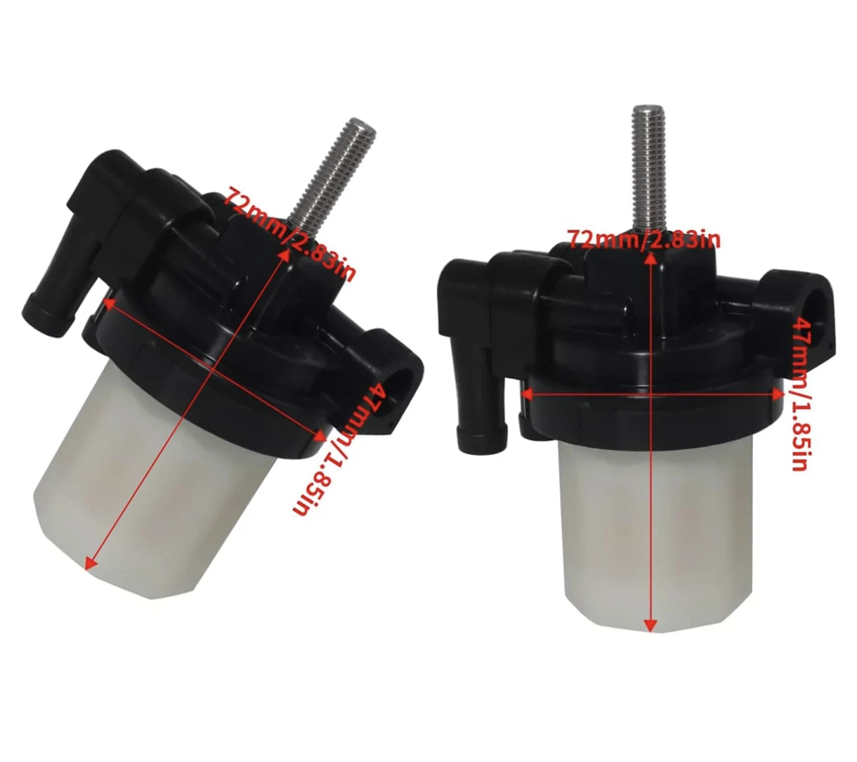 2Pcs Fuel Filter Assembly for Mercury Outboard 30HP 40HP 50HP 60HP (35-879884T)