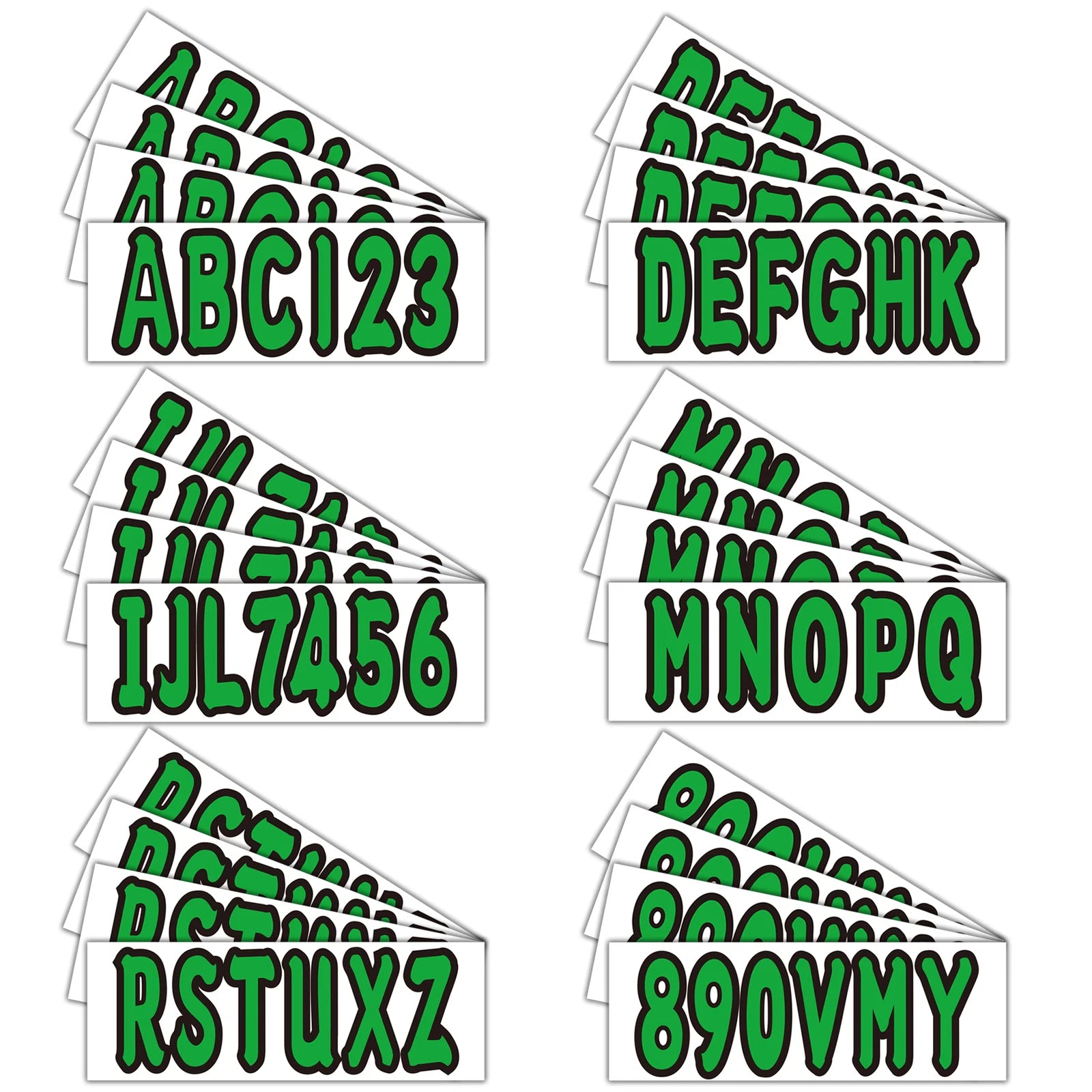 Set of 4 Watercraft Registration Numbers for Boat JetSki (3")