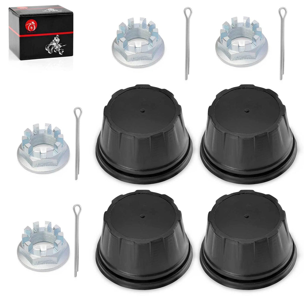 Set of 4 Wheel Center Caps & Nuts for Honda Rancher 420 TRX420 (2007–2023)