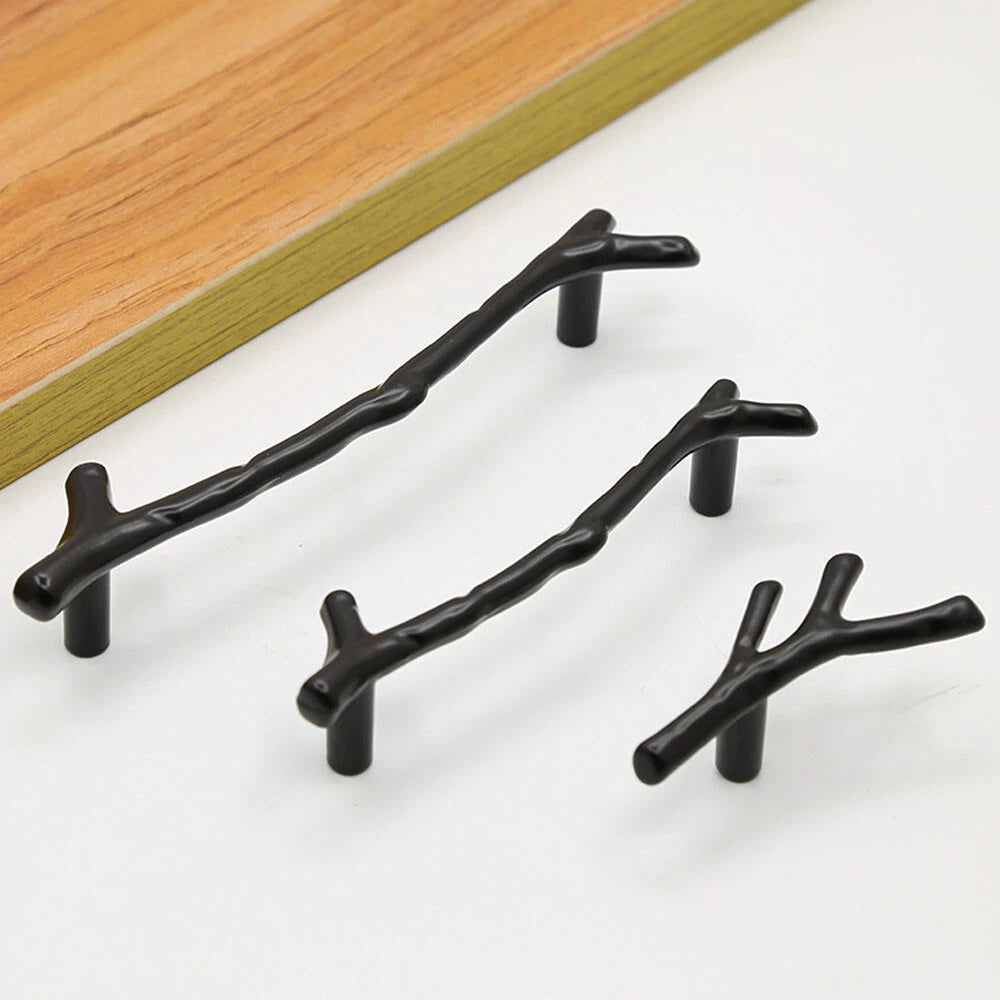 2Pcs Tree Branch Cabinet Pulls Drawer Knobs for Furniture