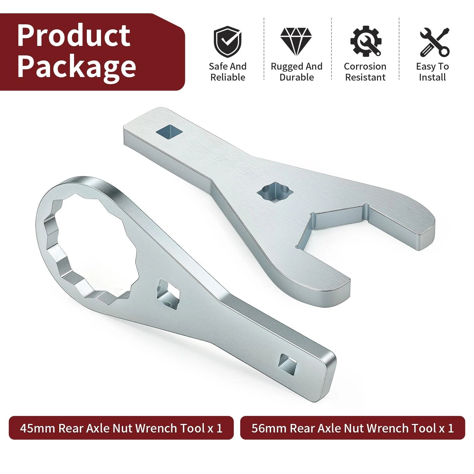 Set of 2 Axle Nut Wrench Tools for Honda Sportrax 400 TRX400EX (1999–2008)