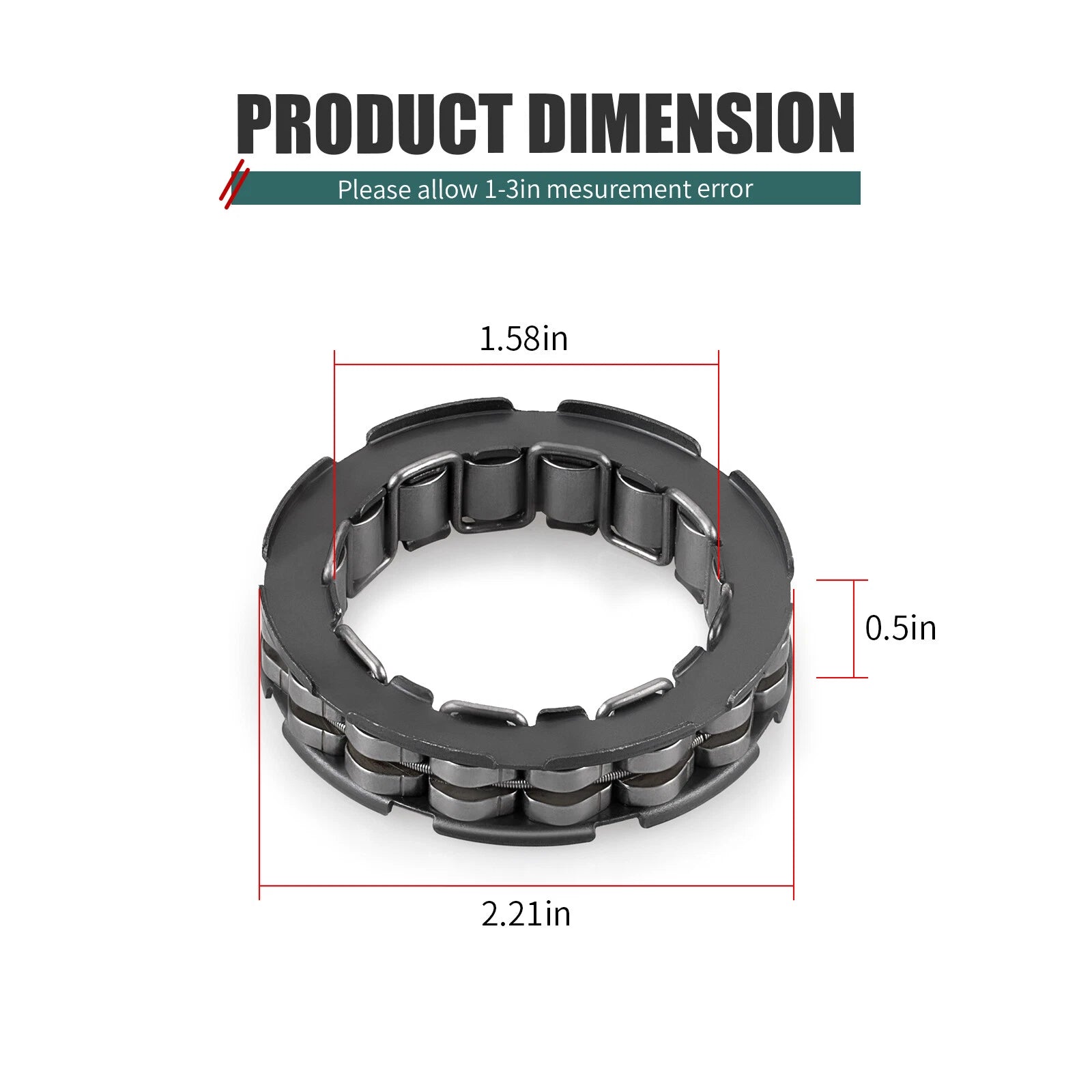Clutch Hub One Way Bearing for Yamaha Wolverine Grizzly 350 450 (2000–2023) 5GH-16664-00-00