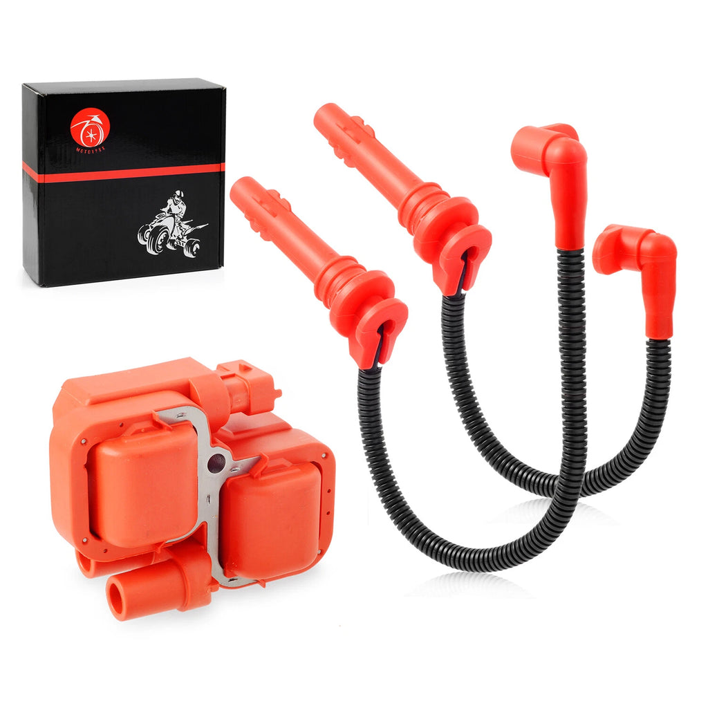 Ignition Coil & Spark Plug Wires for Polaris RZR XP 4 Trail S 900 1000 RS1 Turbo