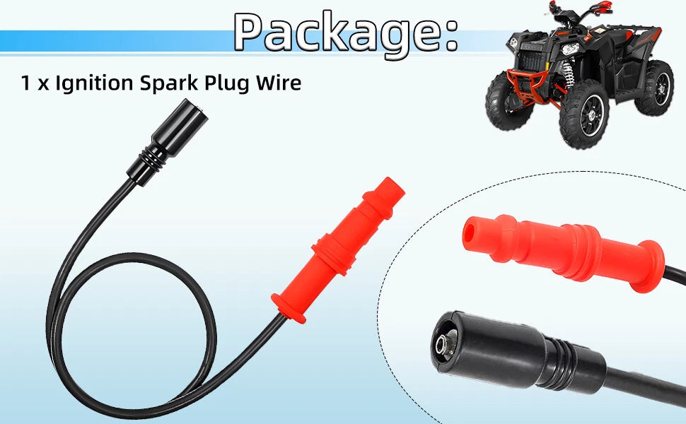 Ignition Spark Plug Wire & Cap for Polaris Ranger 500 (2008–2013)